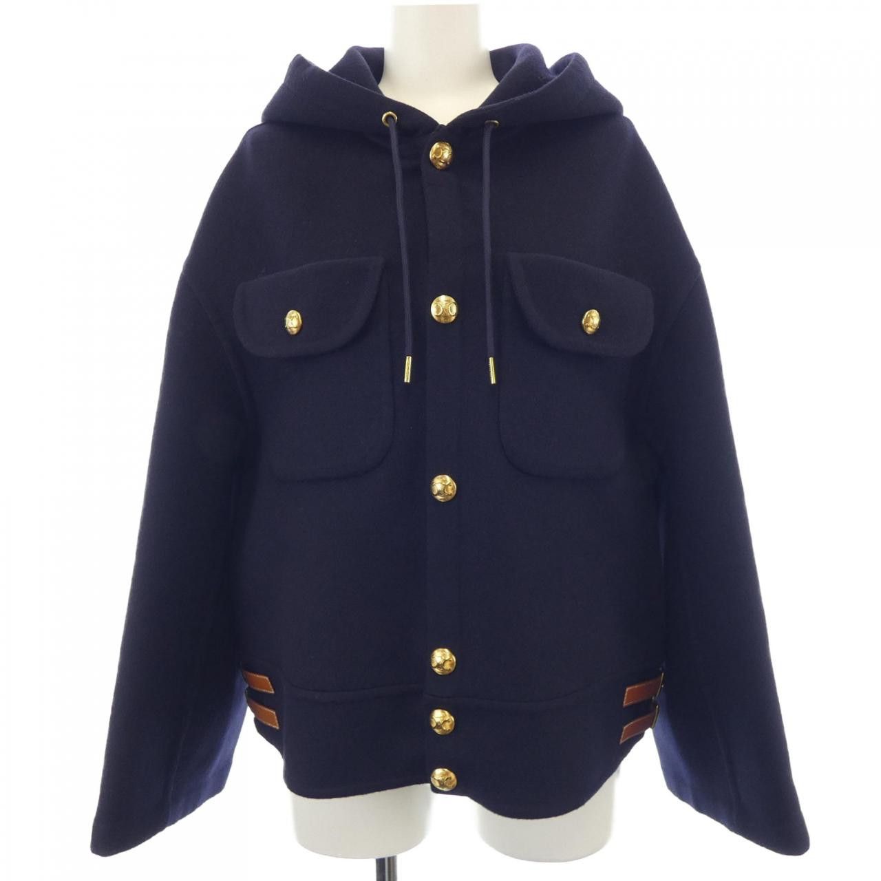 Celine Celine Celine Triomphe 100% Cashmere Jacket Textile Outerwear 2M29B6700 DUTY FREE for USA Size ONE SIZE - 1 Thumbnail