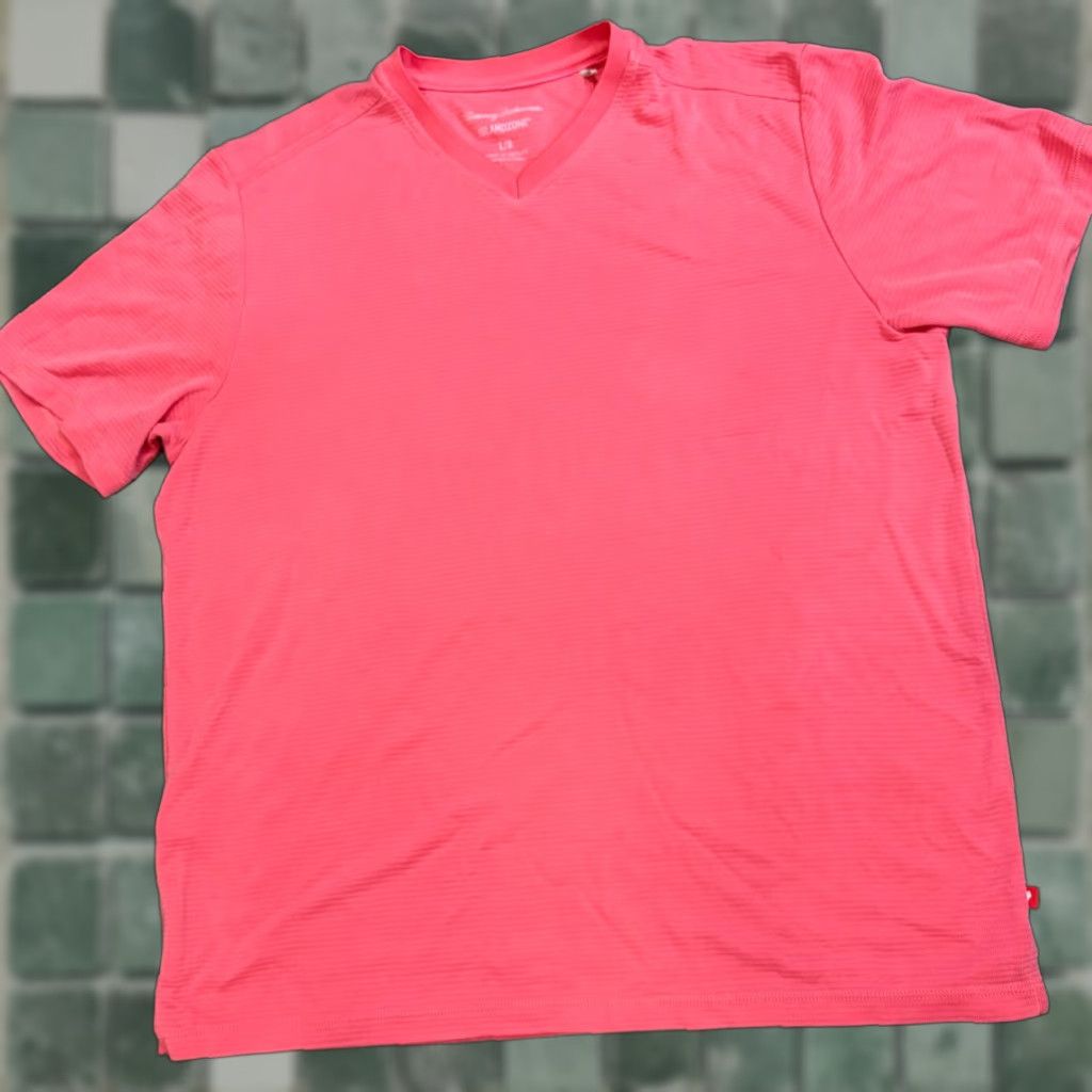 Tommy Bahama Tommy Bahama Shirt Womens Large Pink Island Zone Short Sleeve Tencel Modal Blend Size L / US 10 / IT 46 - 1 Thumbnail