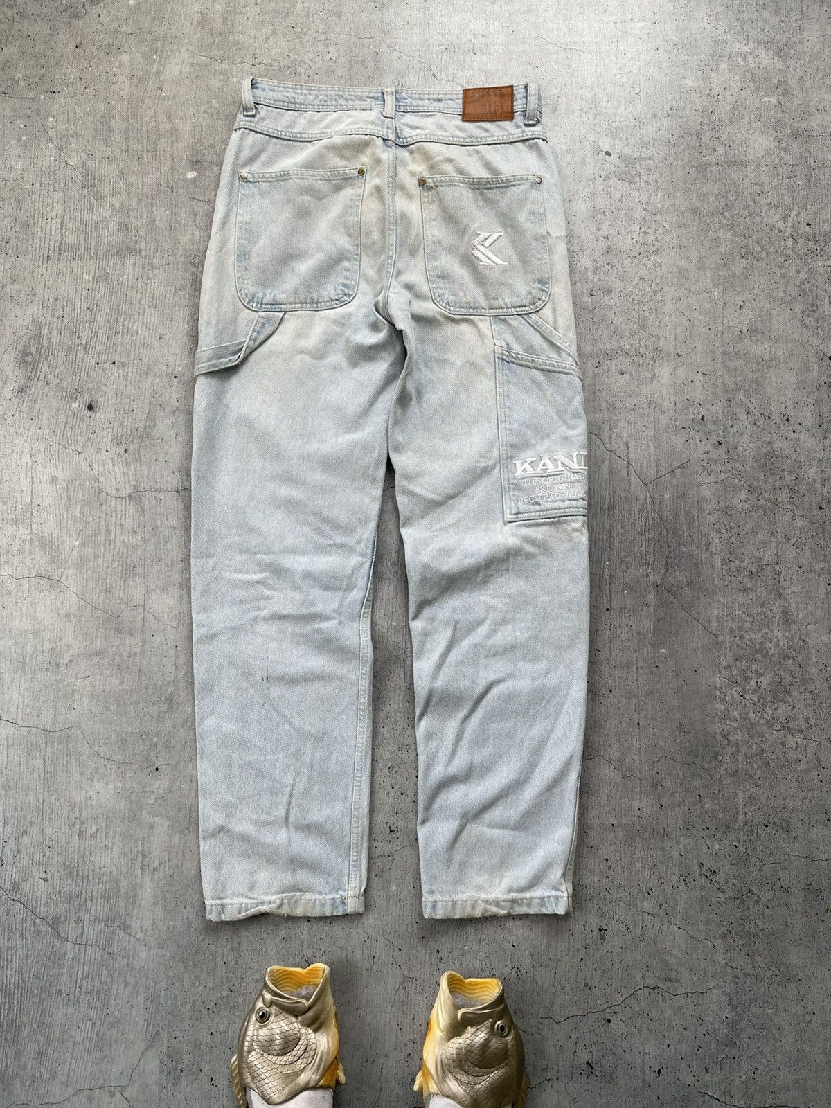 Japanese Brand × Karl Kani Karl Kani Distresed Jeans Baggy Denim Vintage Y2K Style SK8 Size US 30 / EU 46 - 2 Thumbnail