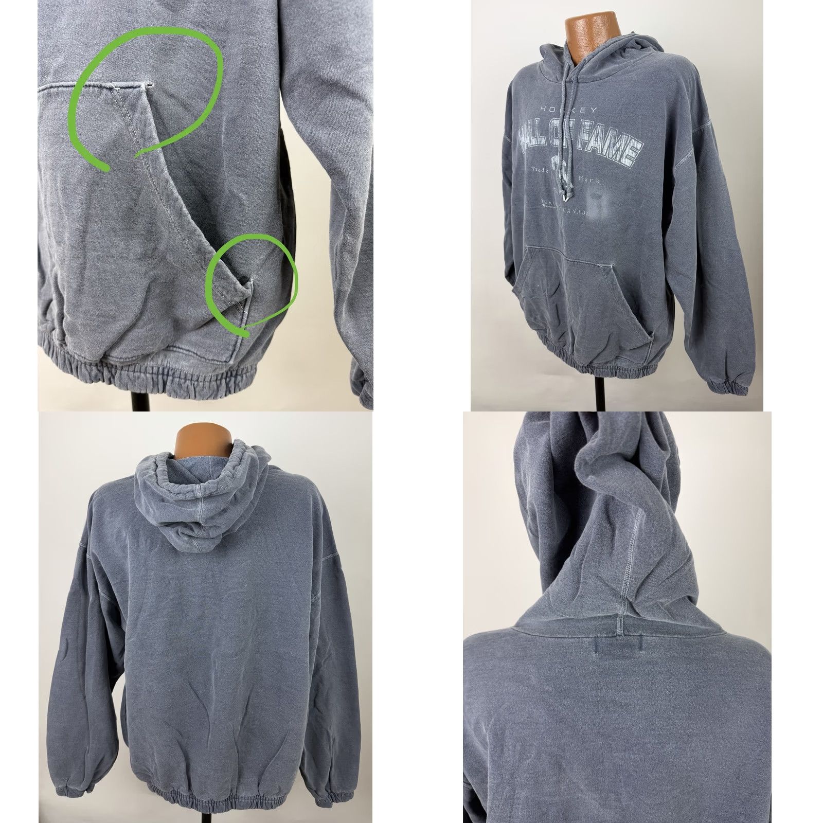 Vintage VINTAGE Bulletin Hoodie Mens XL Blue 90s Hockey Hall of Fame Pigment Dyed Pullover Hoodie Mens XL Blue 90s Grunge Retro Sports Size US XL / EU 56 / 4 - 8 Thumbnail