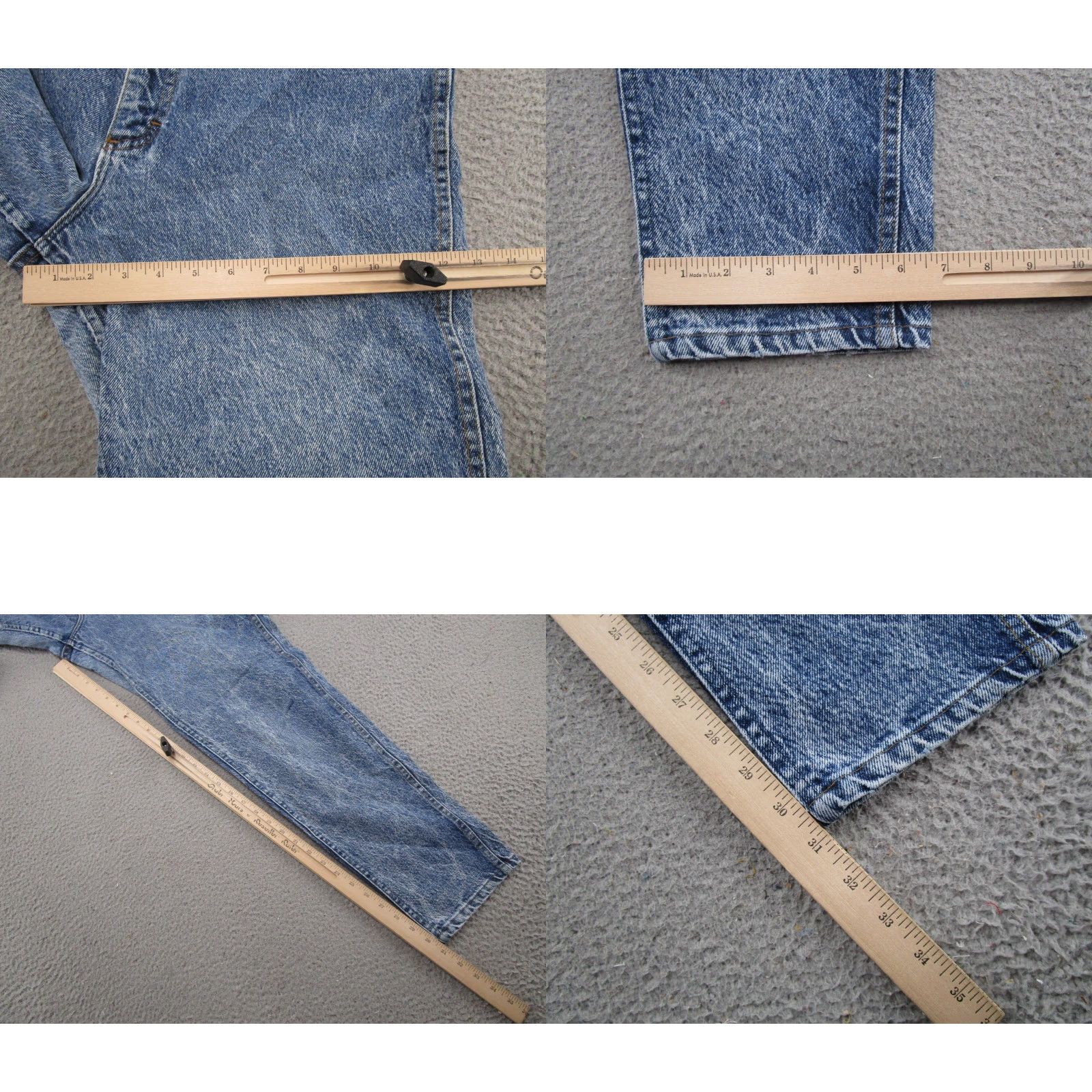 Lee VINTAGE Lee Stonewashed Blue Denim High Rise Mom Jeans Size 14 Med USA Made - 90s Womens Jeans Size 36" / US 14 / IT 50 - 8 Thumbnail