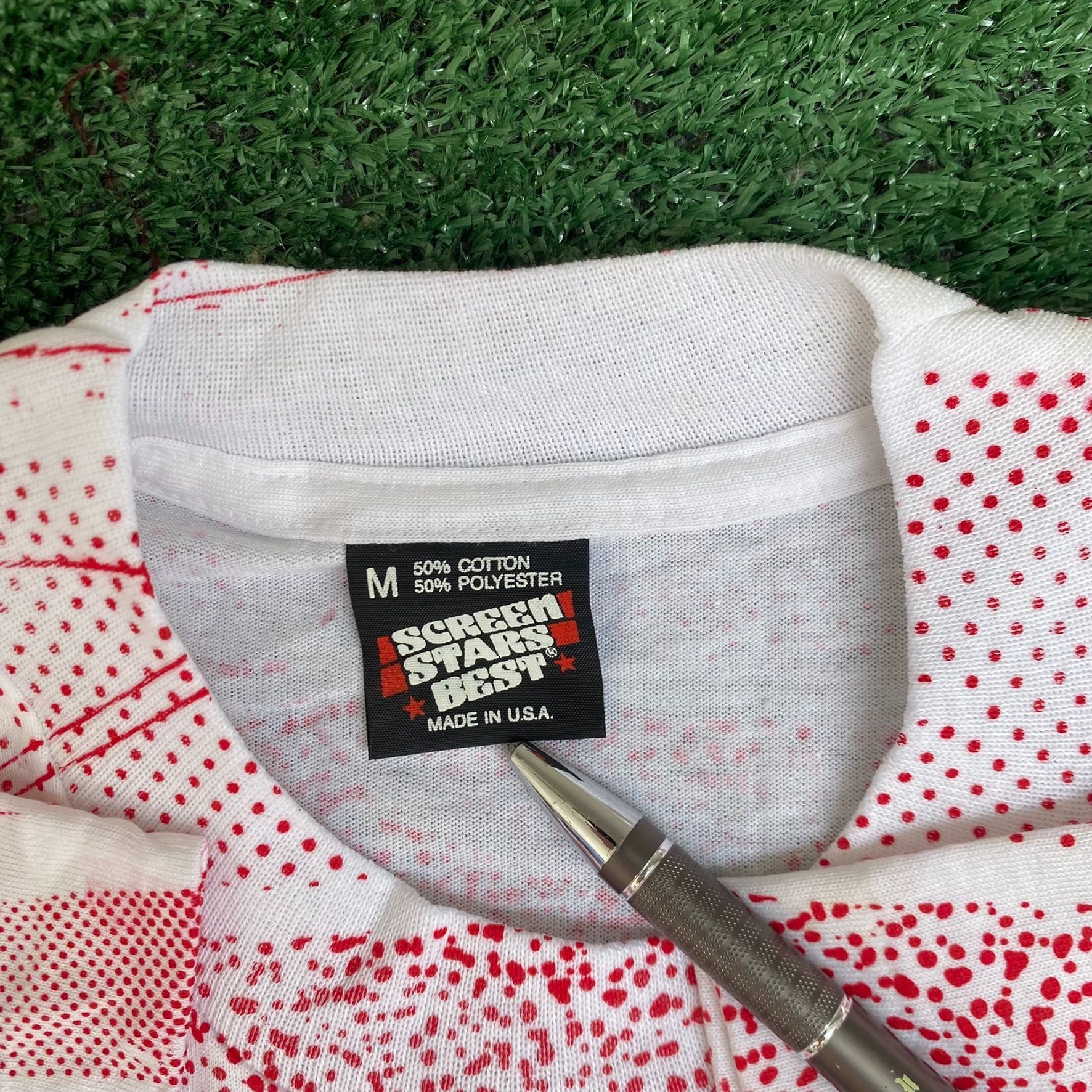 Vintage Vintage 90s Football AOP T-Shirt All Over Print Single Stitc Size US M / EU 48-50 / 2 - 4 Thumbnail