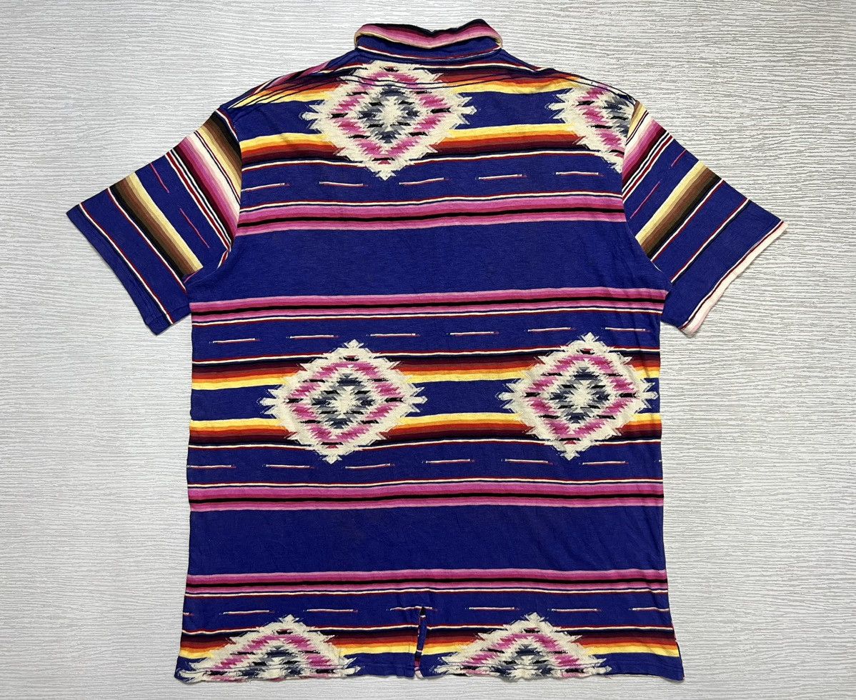 Kapital Kapital - Striped Aztec Polo Shirt Size US L / EU 52-54 / 3 - 2 Thumbnail