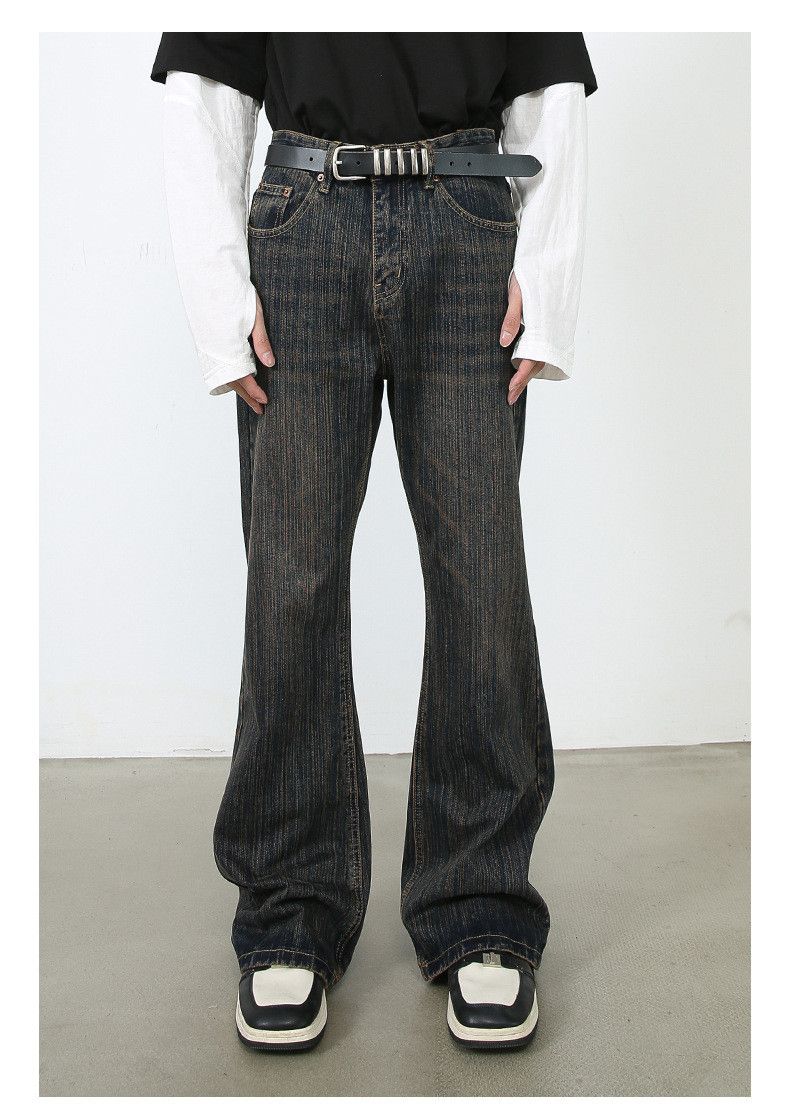 Japanese Brand × Jean Vinage washed distressed loose straight-leg flared jeans Size US 32 / EU 48 - 1 Thumbnail