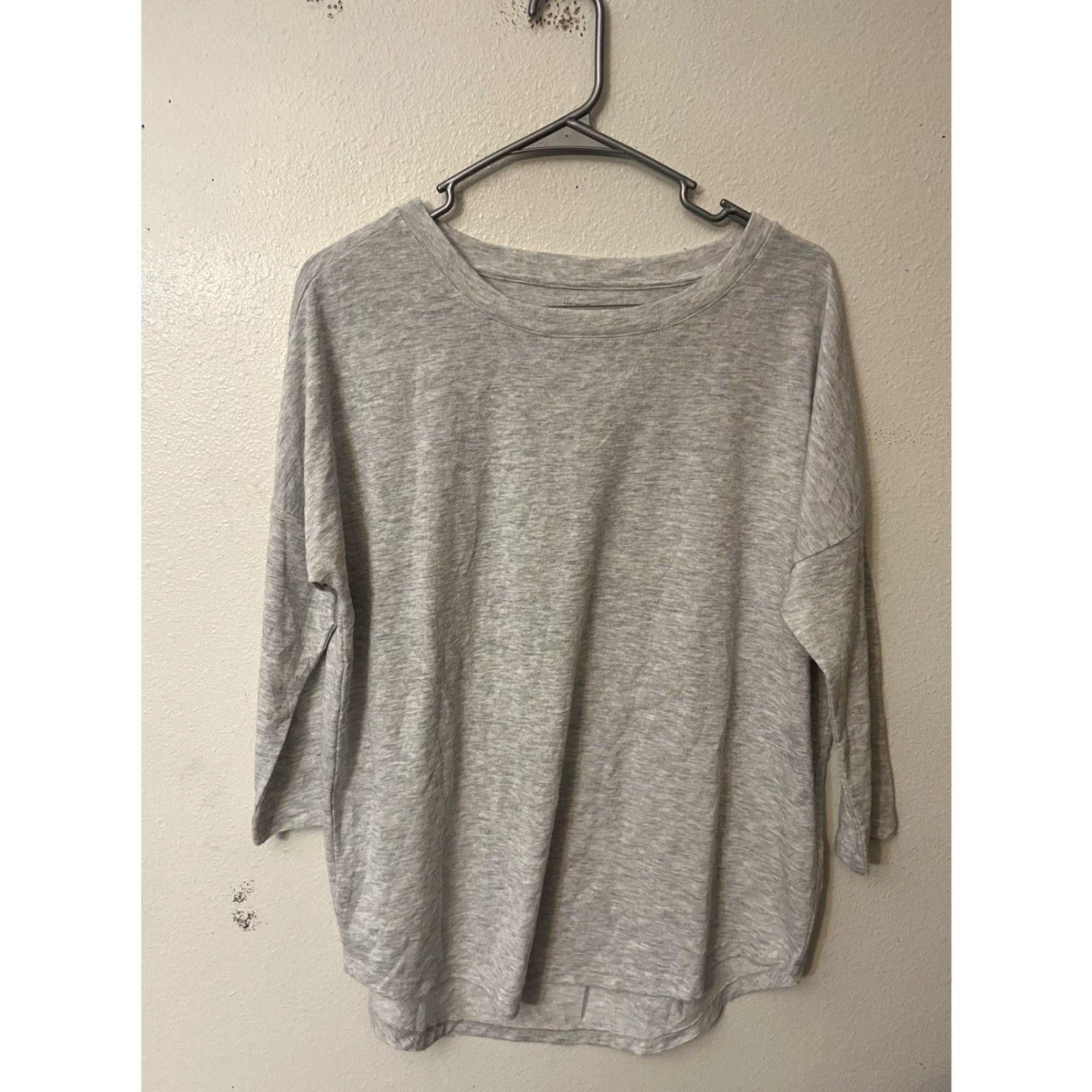 Loft LOFT Womens Pullover Sweatshirt Knit 3/4 Sleeve Gray Size M Regular Crew Neck Lightweight All Seasons Womens Size M / US 6-8 / IT 42-44 - 2 Thumbnail