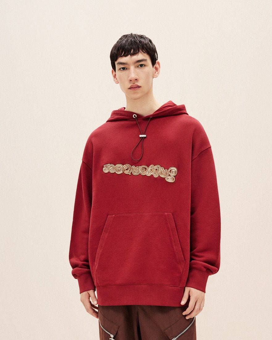 Jacquemus o1mle0625 La Sweatshirt Hoodie Spirale Print Logo in Red Size US S / EU 44-46 / 1 - 5 Thumbnail