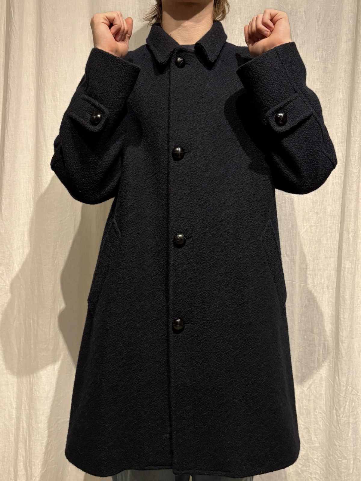 MP Massimo Piombo Massimo Piombo Alpaca navy coat WOOL Size US L / EU 52-54 / 3 - 4 Thumbnail