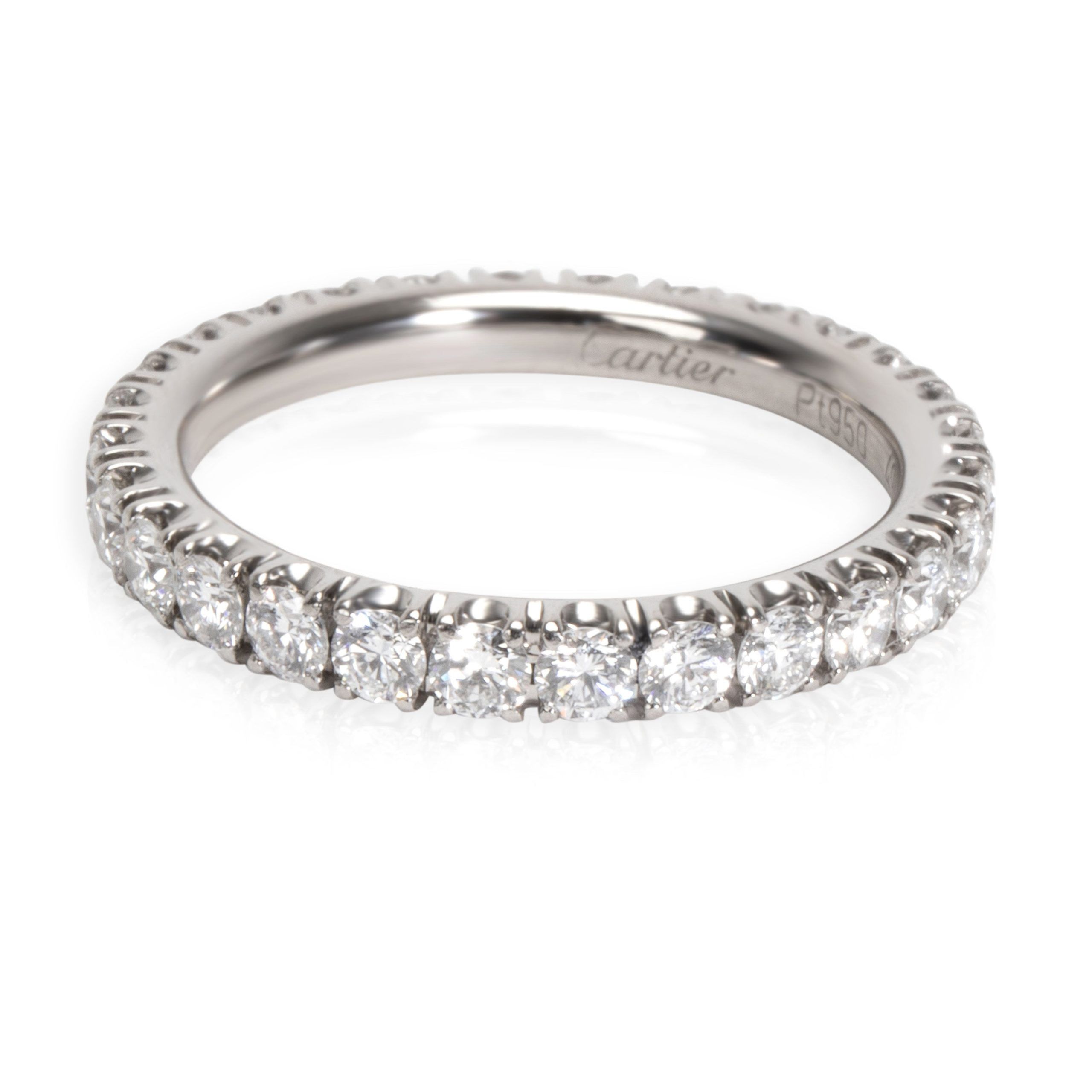 image of Cartier Etincelle De Cartier Diamond Eternity Band In Platinum 0.9 Ctw in Silver, Women's