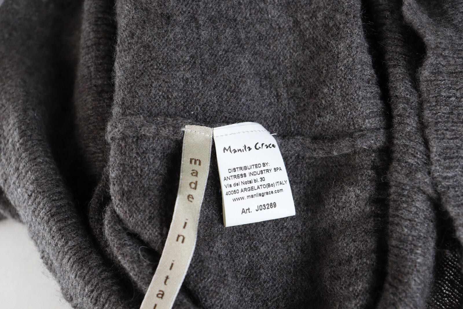 Designer Manila Grace Denim Alpaca Wool Bodycon Sweater Dress 2 Size XS / US 0-2 / IT 36-38 - 11 Thumbnail