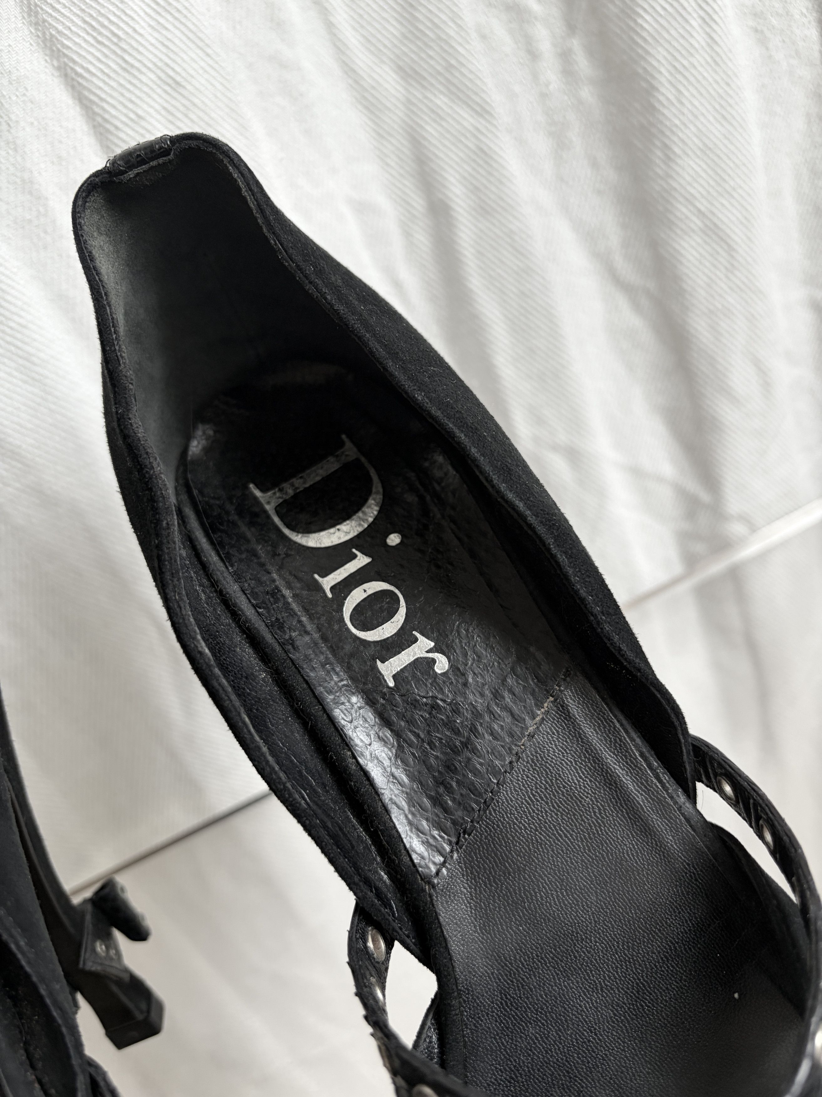 Dior AW03 by John Galliano Studded Bondage Heels Size US 10 / IT 40 - 3 Thumbnail