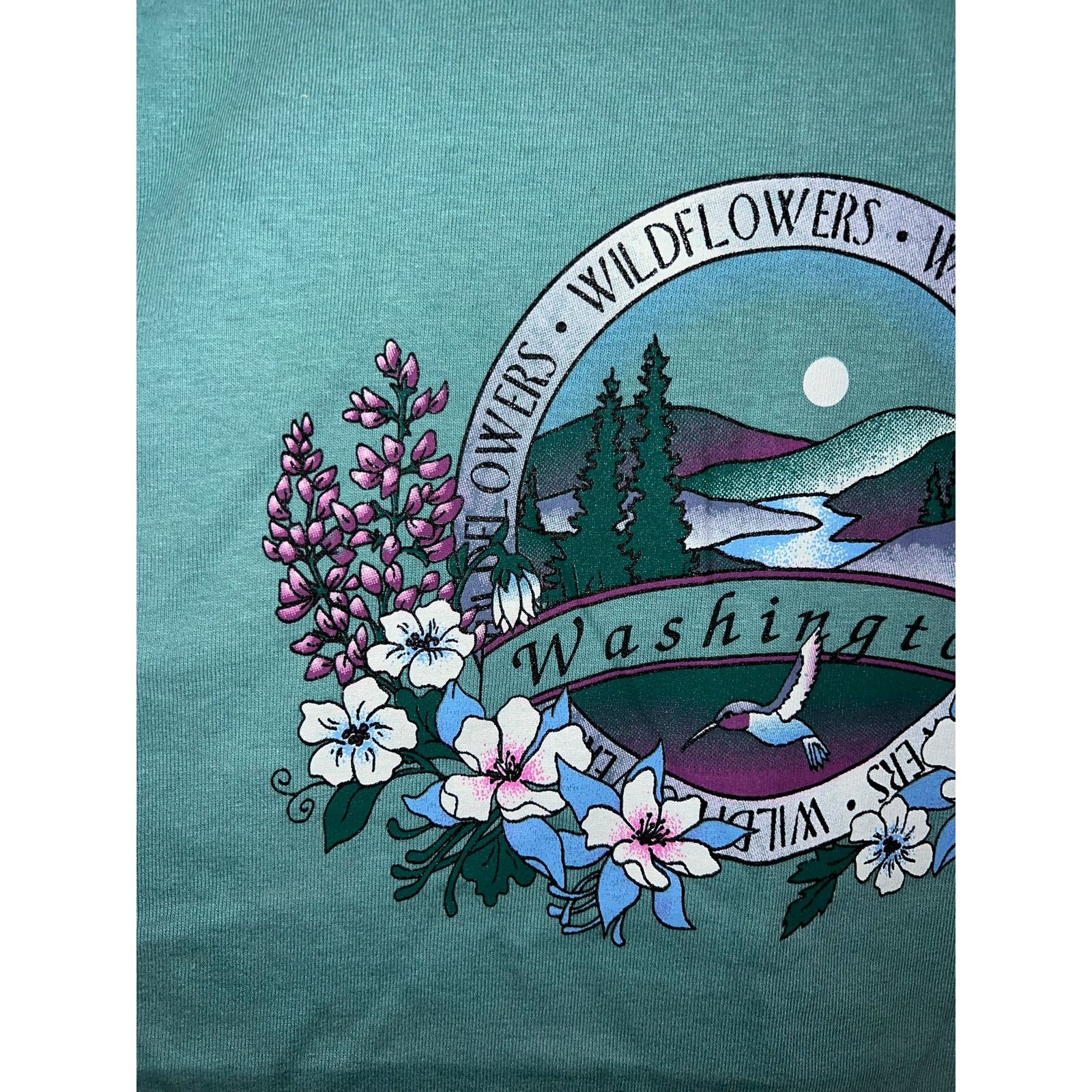 Jerzees Vintage Washington Shirt Wildflowers Wild Flowers Tee 90s M Size US M / EU 48-50 / 2 - 3 Thumbnail