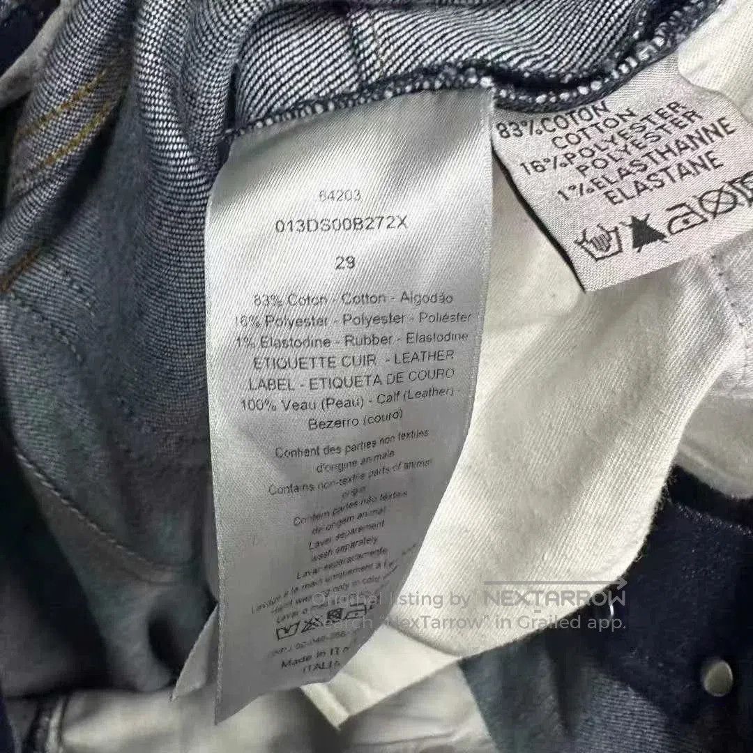 Japanese Brand Dior Logo Lined Hem Jeans Size 29. Size 29" - 4 Thumbnail