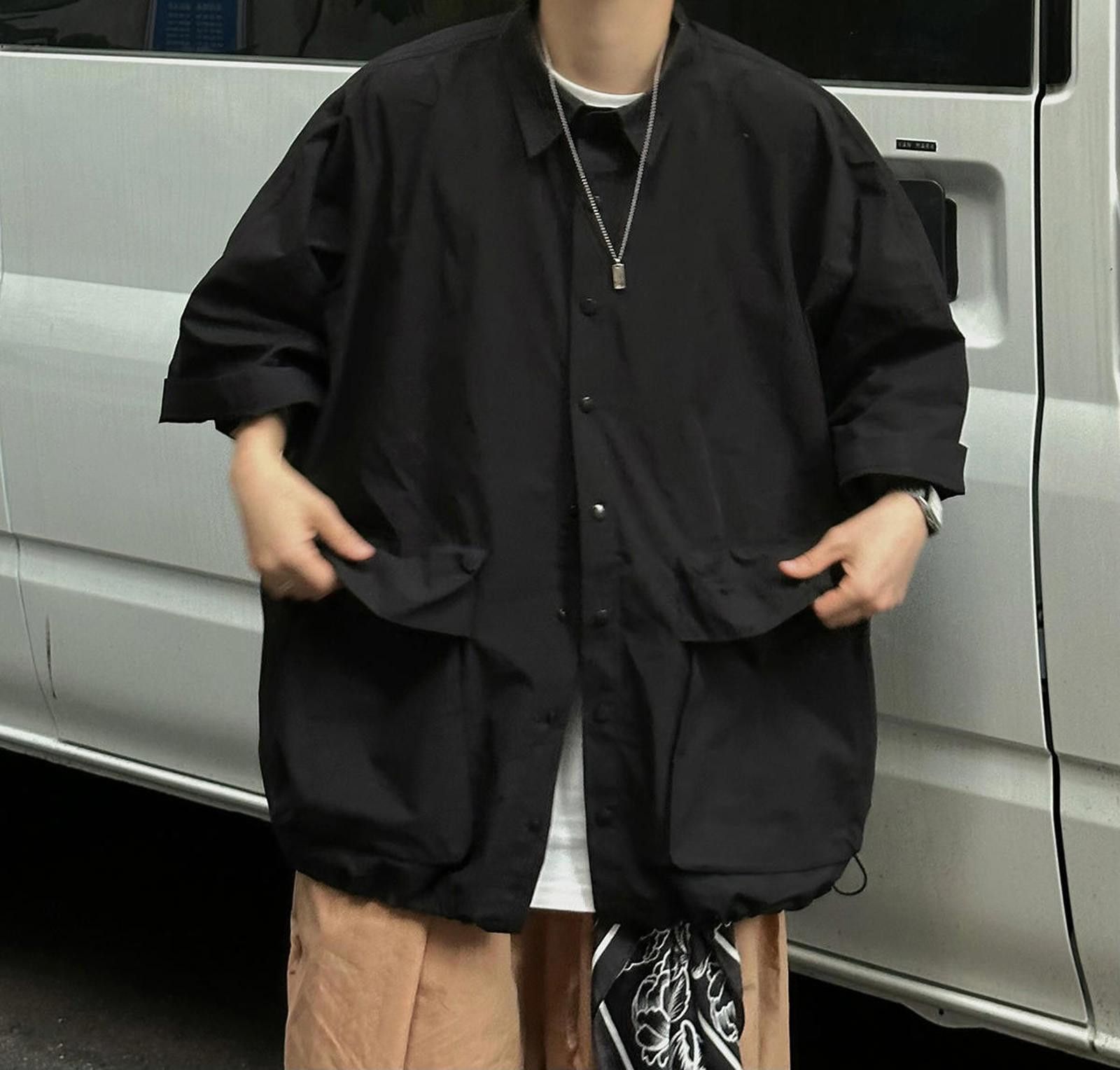 Vintage Stylish Black Oversized Jacket Size US M / EU 48-50 / 2 - 3 Thumbnail