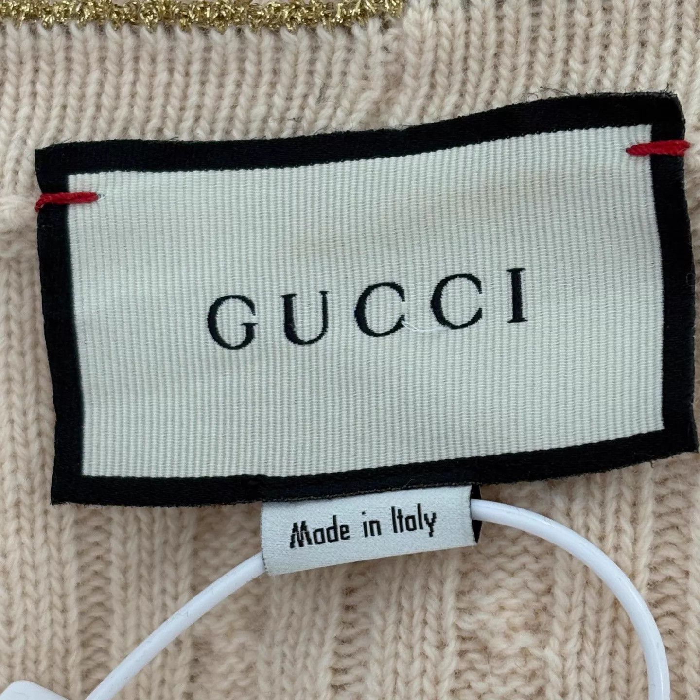 Gucci Gucci Ivory Gold-Thread Knit Cardigan M Size M / US 6-8 / IT 42-44 - 3 Thumbnail