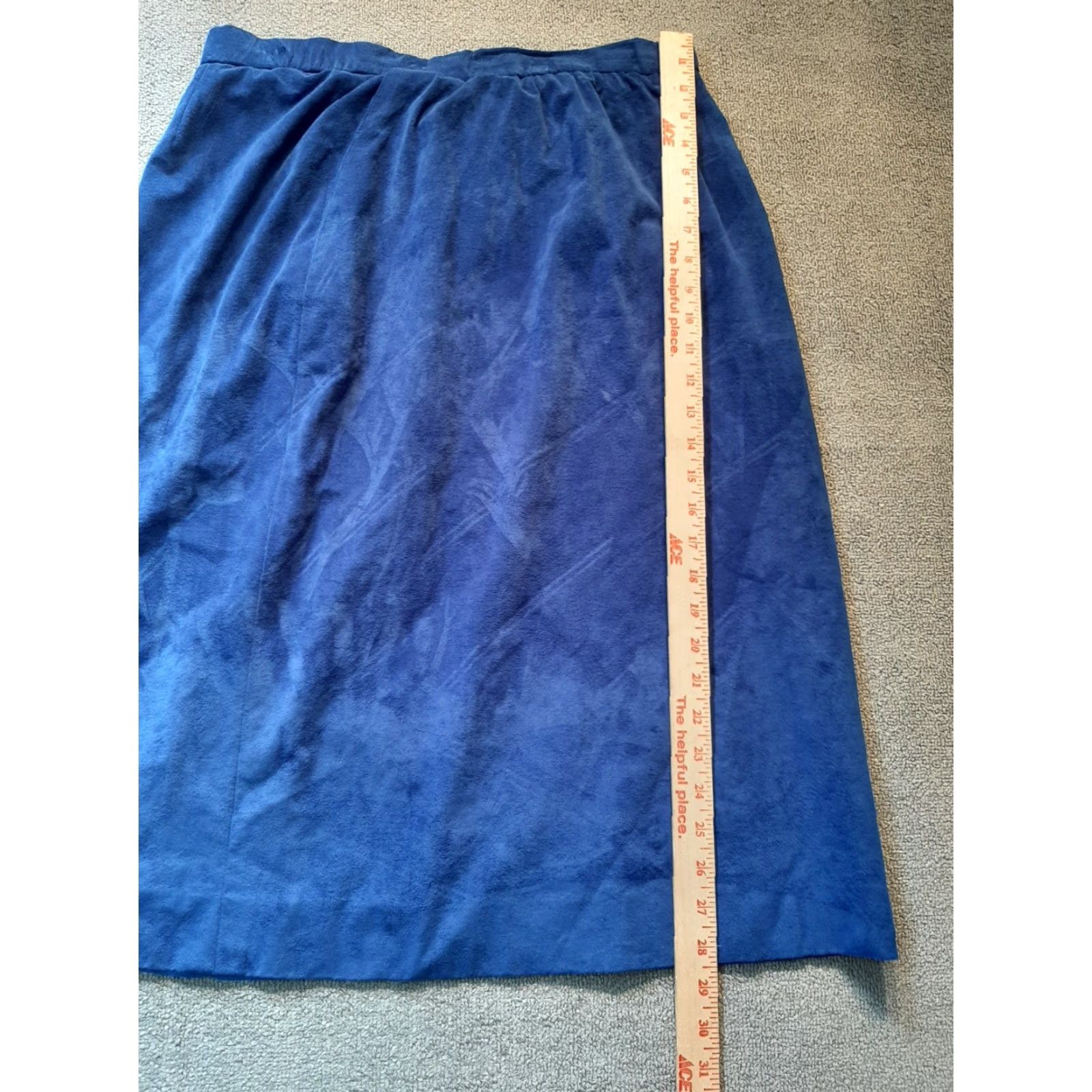 Vintage VINTAGE Bleyle Women’s Skirt Size 14 Blue Made in USA Knee Length Skirt Women Mens Girls Size 36" / US 14 / IT 50 - 2 Thumbnail