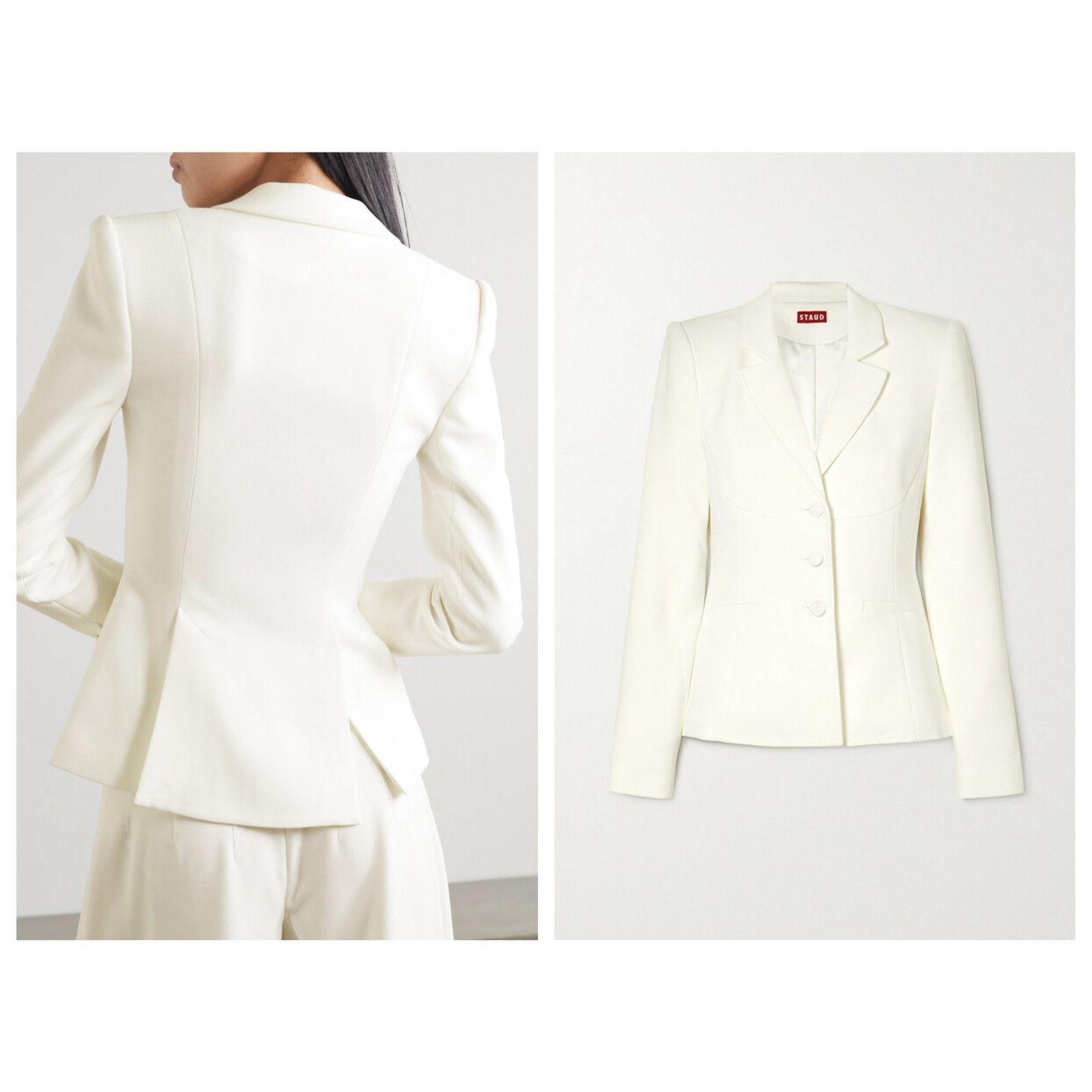 Staud STAUD Carson Paneled Stretch-Crepe Blazer Size Medium Size M / US 6-8 / IT 42-44 - 12 Thumbnail