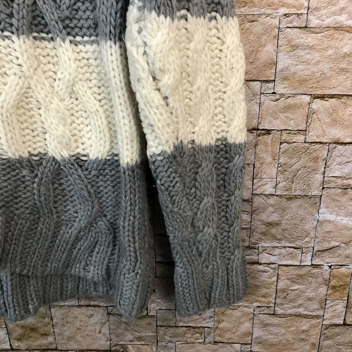 Homespun Knitwear Letter White Grey Knitwear #A393 Size M / US 6-8 / IT 42-44 - 8 Thumbnail