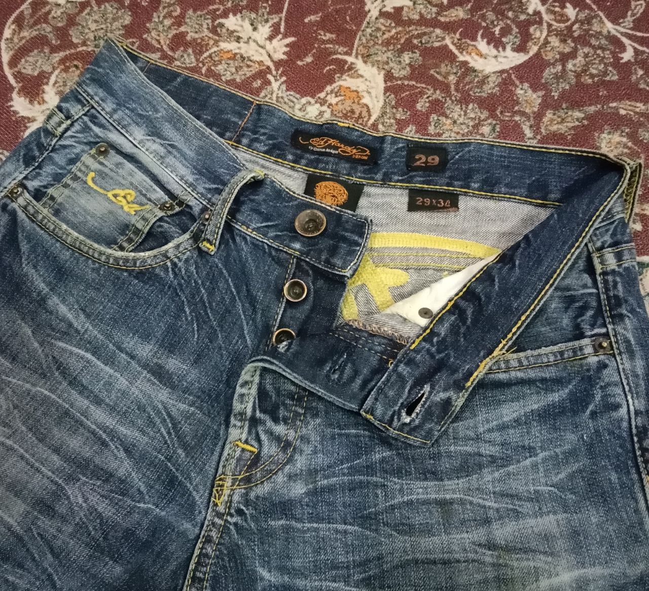 Ed Hardy Vintage Ed Hardy Tiger Embroidered Jeans Lot 2009 Size US 29 - 13 Thumbnail