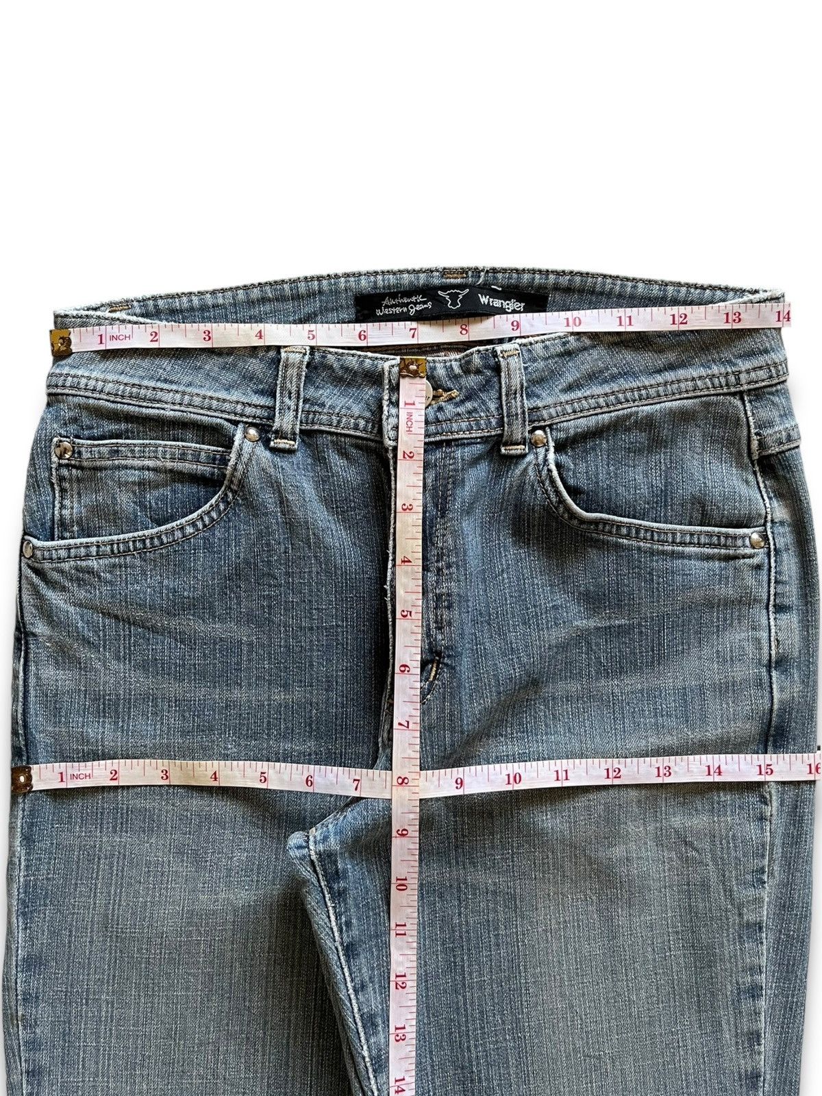 Wrangler SALES🔥Vintage Wrangler Faded Wash Style Flare Jeans Size 28" / US 6 / IT 42 - 11 Thumbnail