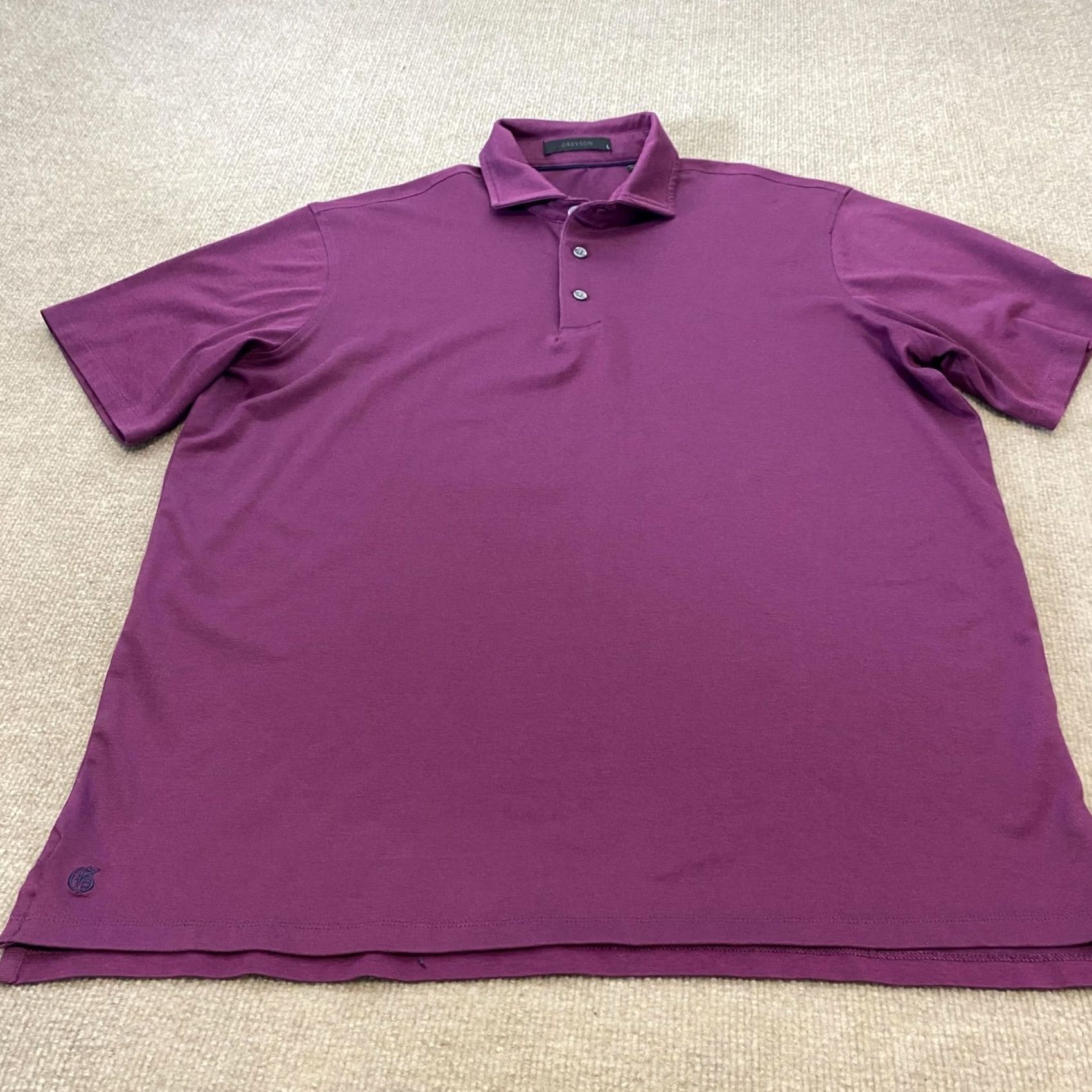 Vintage Greyson Polo Shirt Men L Purple brrr° Golf Performance Logo Size US L / EU 52-54 / 3 - 3 Thumbnail