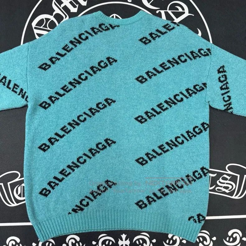 Balenciaga Balenciaga Lake Green Bulletproof Sweater Size XXS / US 00 / IT 34 - 3 Thumbnail