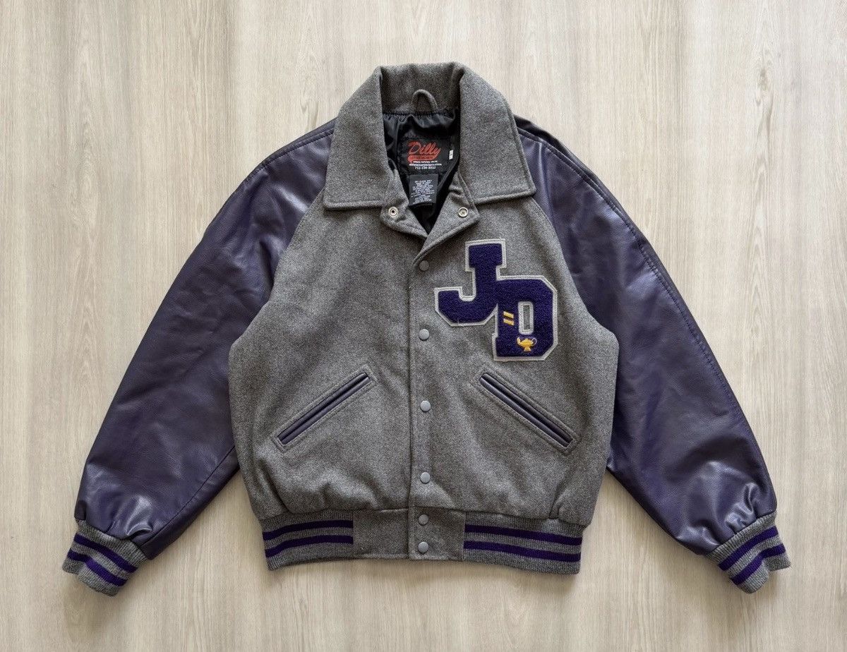 Other Dilly Varsity Letterman Bomber GrayPurple JD Genie Lamp Sz S Size US S / EU 44-46 / 1 - 1 Thumbnail