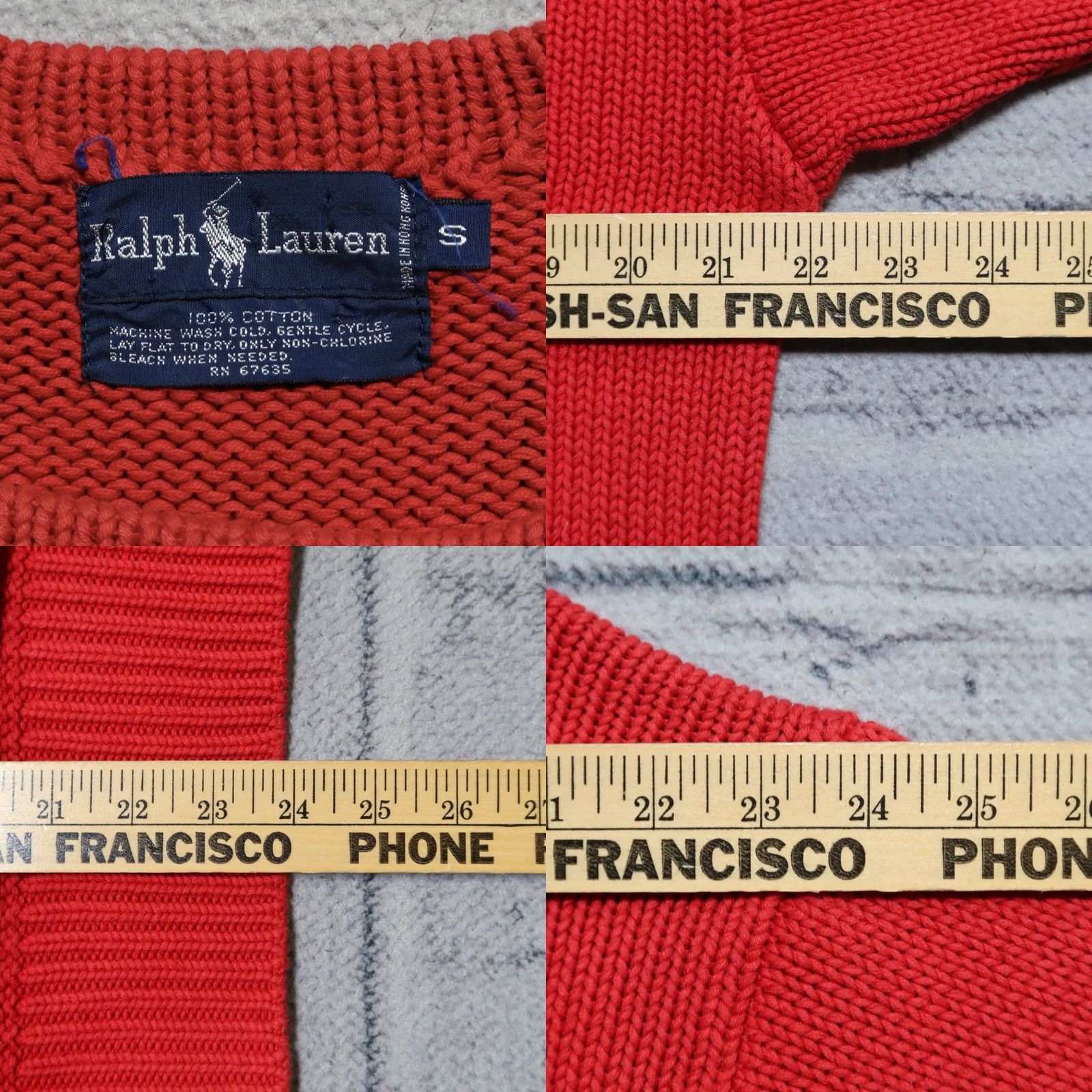 Ralph Lauren Vintage Ralph Lauren Logo Knit Sweater Shirt Men S Red 90s Size US S / EU 44-46 / 1 - 8 Thumbnail