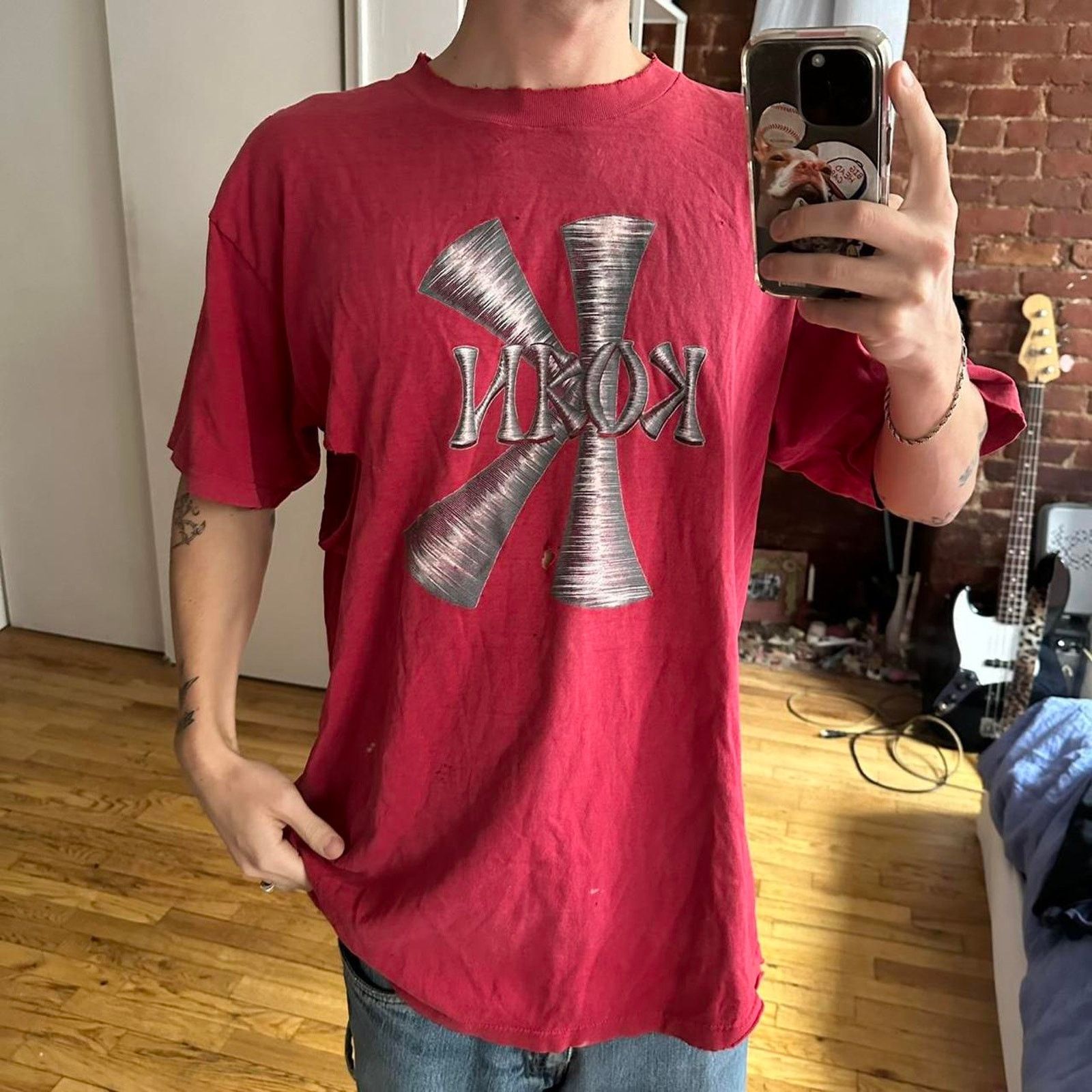 Band Tees × Tultex × Vintage Rare vintage 00s 90s korn shirt Size US XL / EU 56 / 4 - 1 Thumbnail
