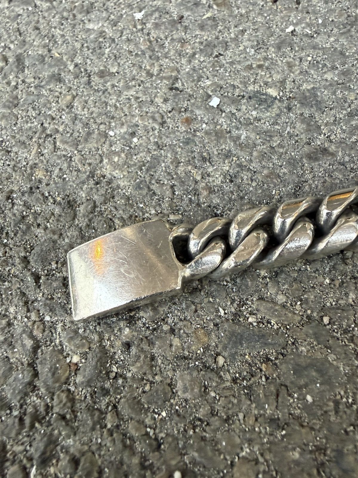 Sterling Silver Vintage 925 Silver Curb Bracelet Size ONE SIZE - 4 Thumbnail