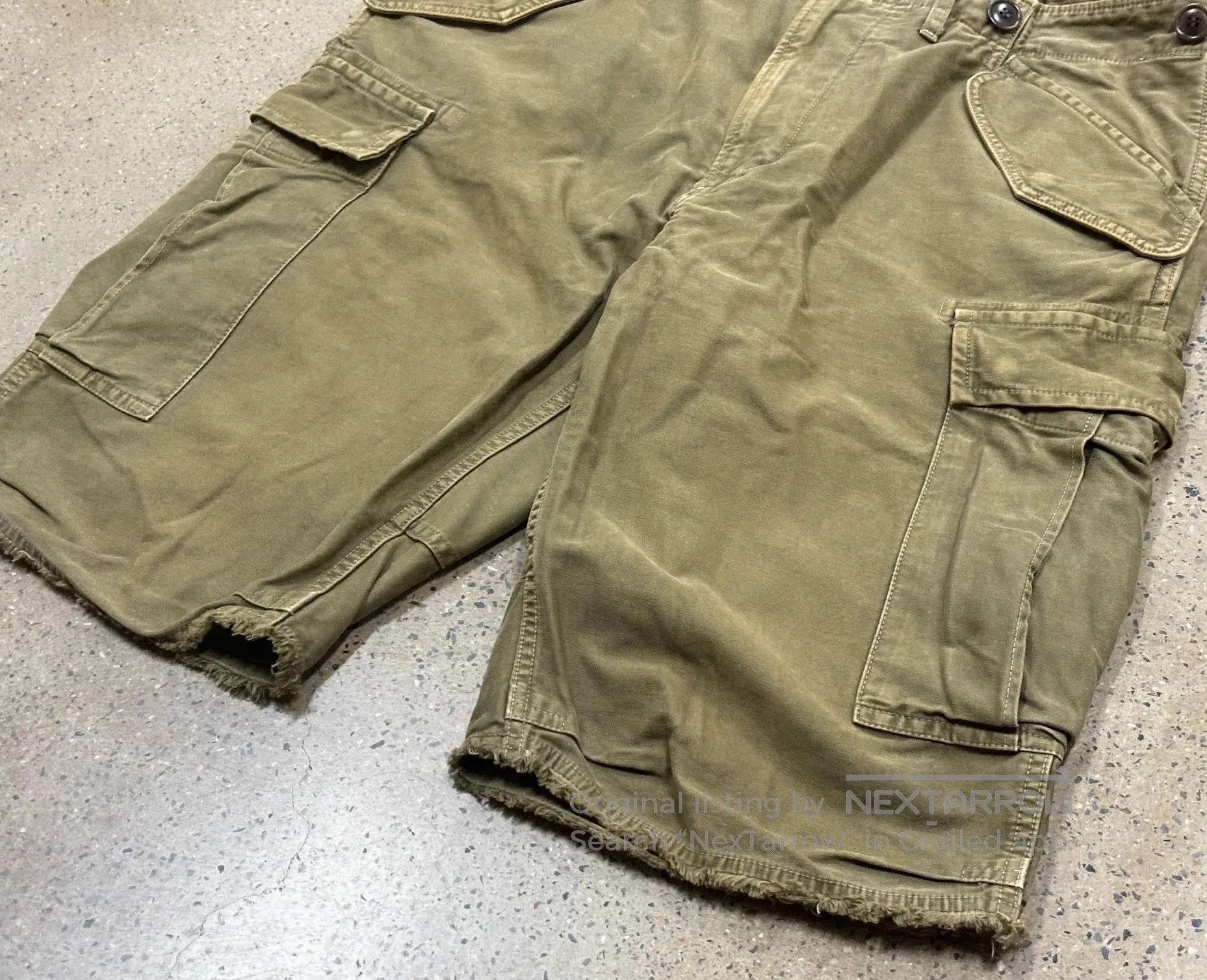 Visvim Visvim Olive Green Cargo Shorts for Men. Size US 28 / EU 44 - 4 Thumbnail