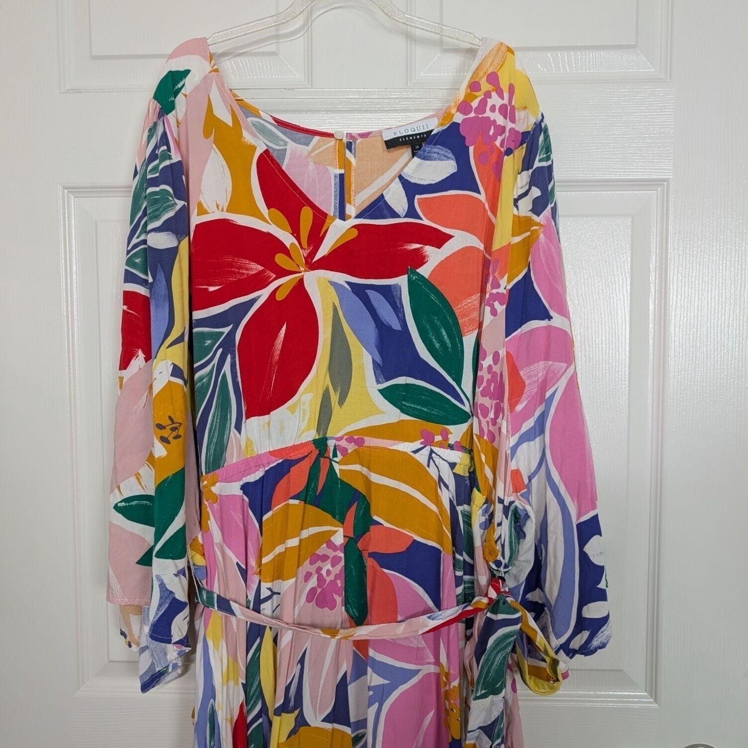 Designer Eloquii Elements Paradiso Floral Maxi Romper Womens Size 28 Size 4XL / US 24-26 - 2 Thumbnail
