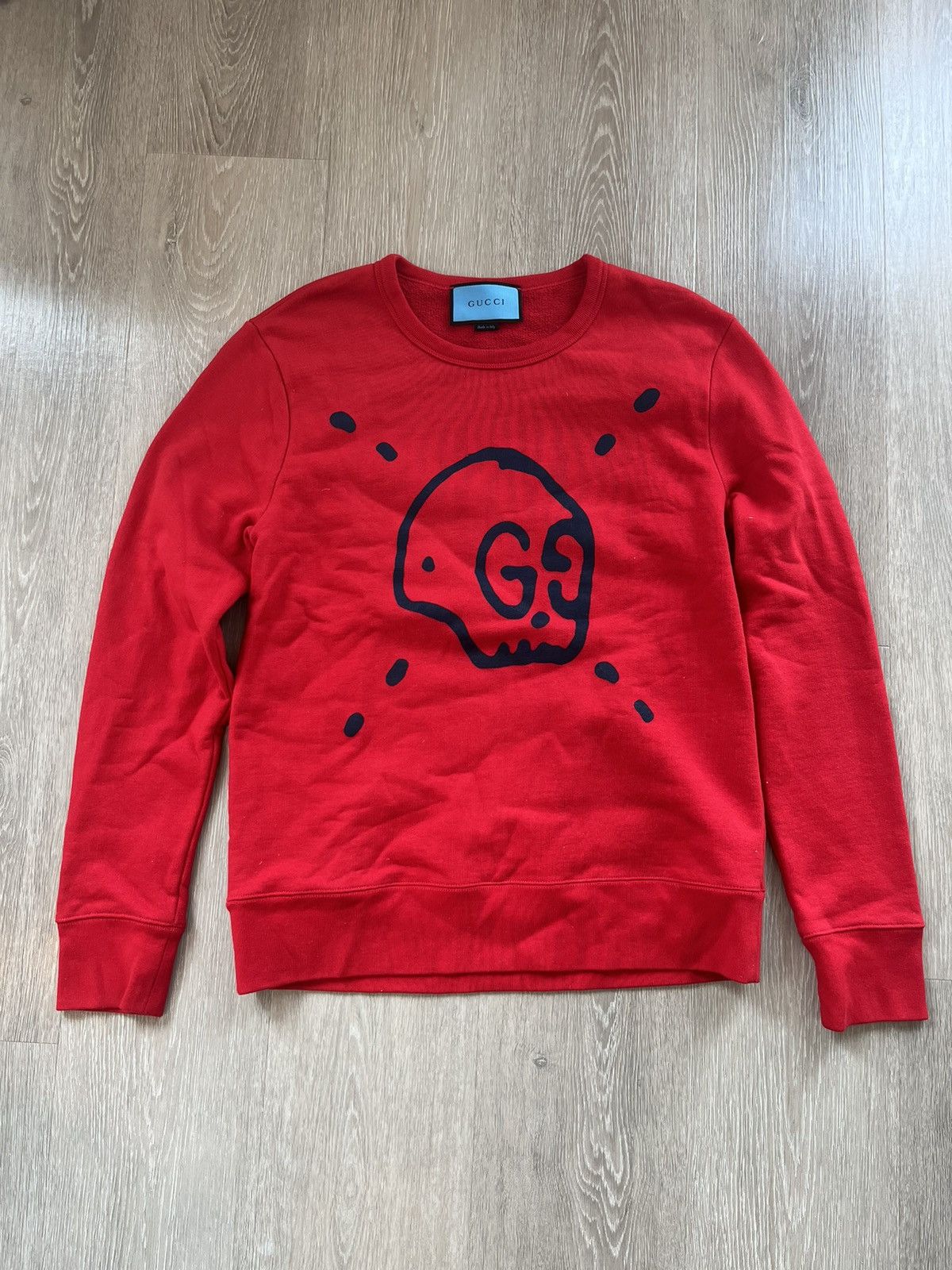 Gucci Red Ghost Skull Sweatshirt