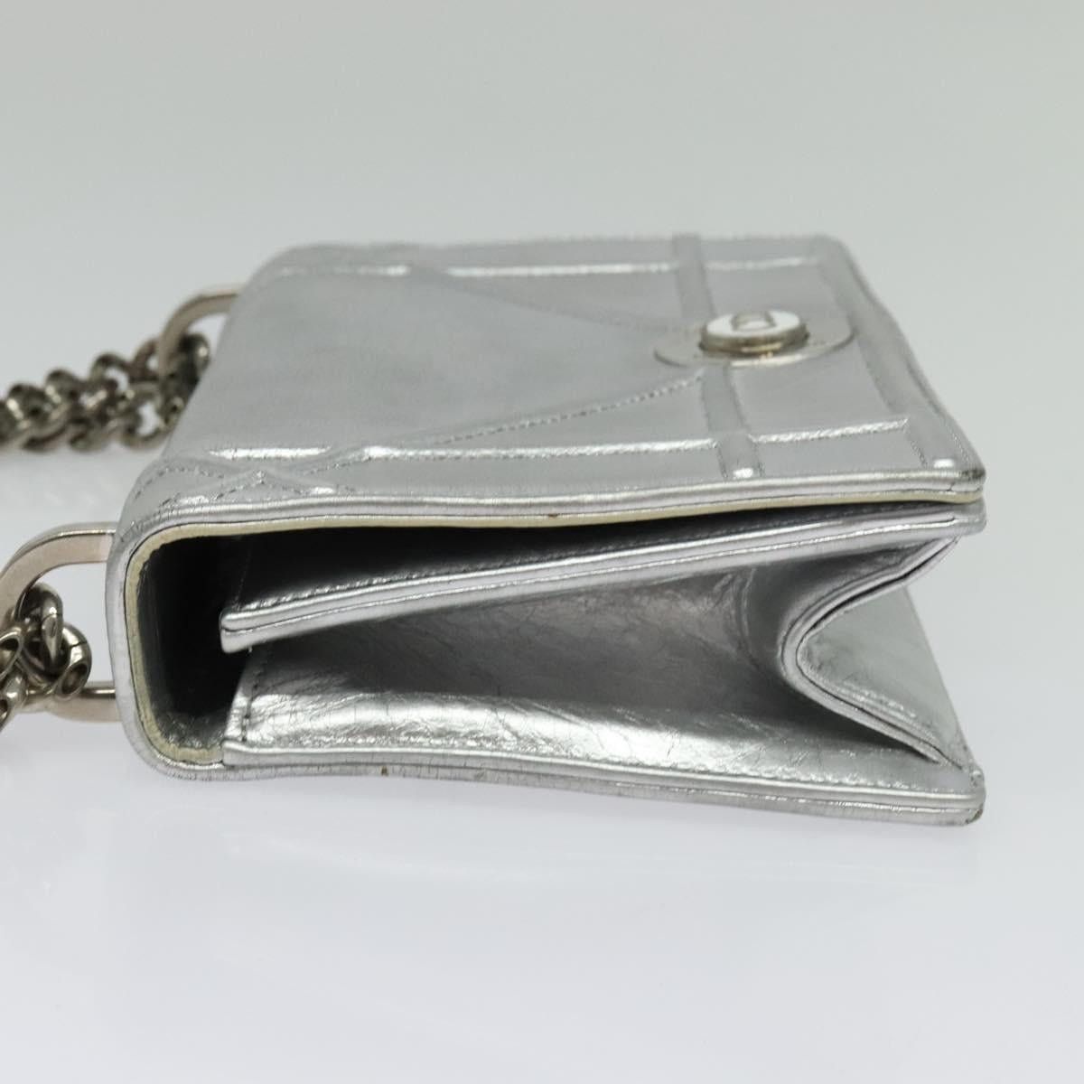 Dior DIOR Chain Diorama Shoulder Bag Leather Silver Size ONE SIZE - 4 Thumbnail