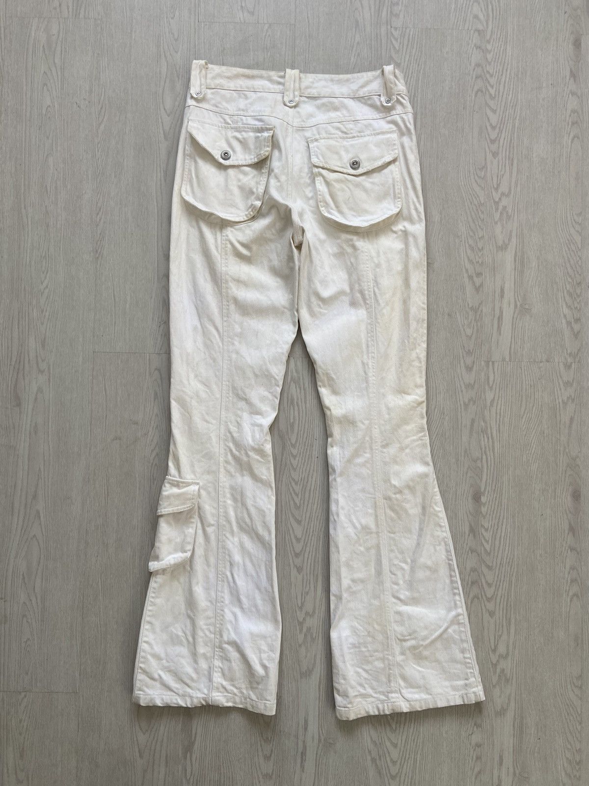 14th Addiction × Vintage Vintage 2000’s Lav Zipper Cargo Pocket Flare Denim Pants Size US 32 / EU 48 - 6 Thumbnail
