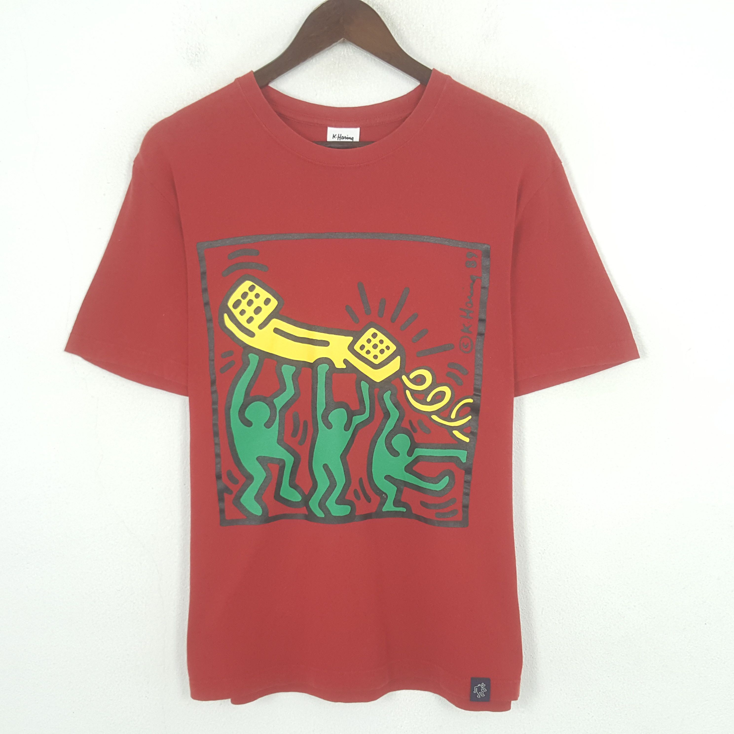 Keith Haring Vintage Keith Haring Calling Tshirt Size US M / EU 48-50 / 2 - 1 Thumbnail