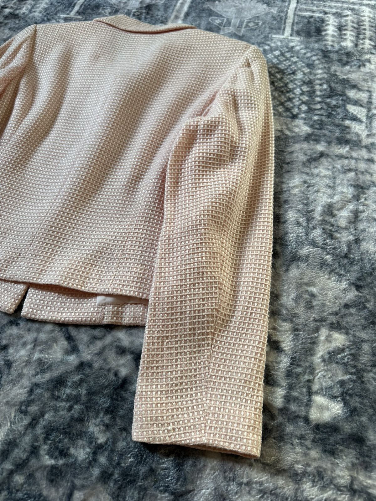 Courreges Vintage Couregges Pastel Pink Cropped Tweed Blazer Jacket Size M / US 6-8 / IT 42-44 - 9 Thumbnail