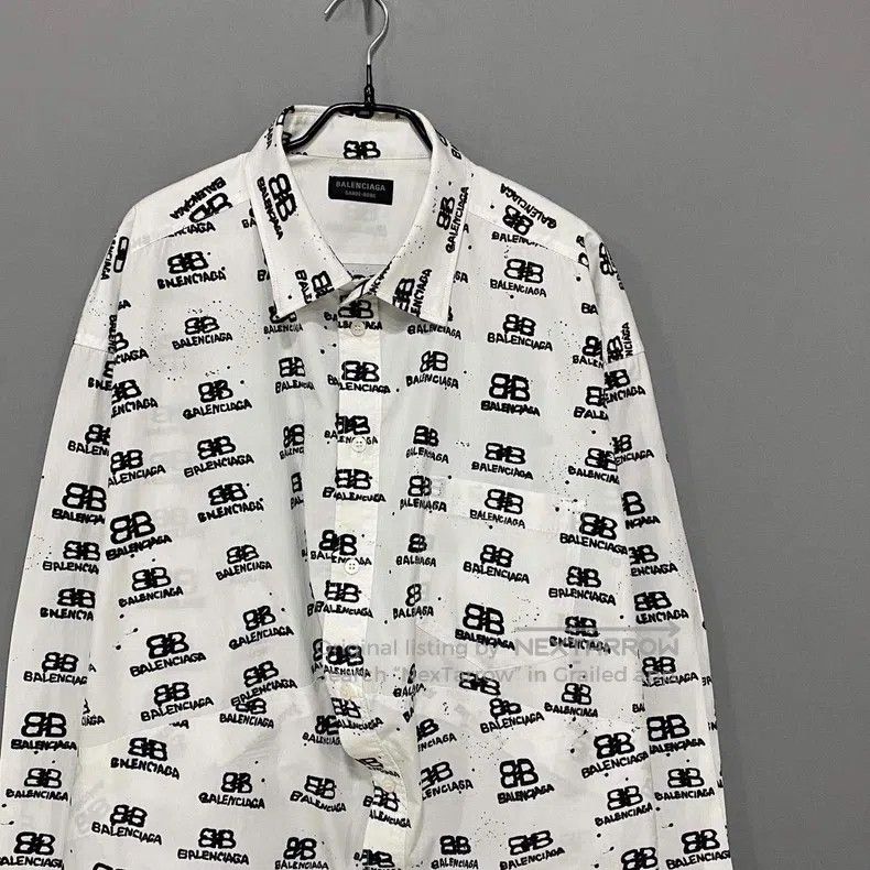 Balenciaga Balenciaga Double B printed shirt Size L / US 10 / IT 46 - 2 Thumbnail