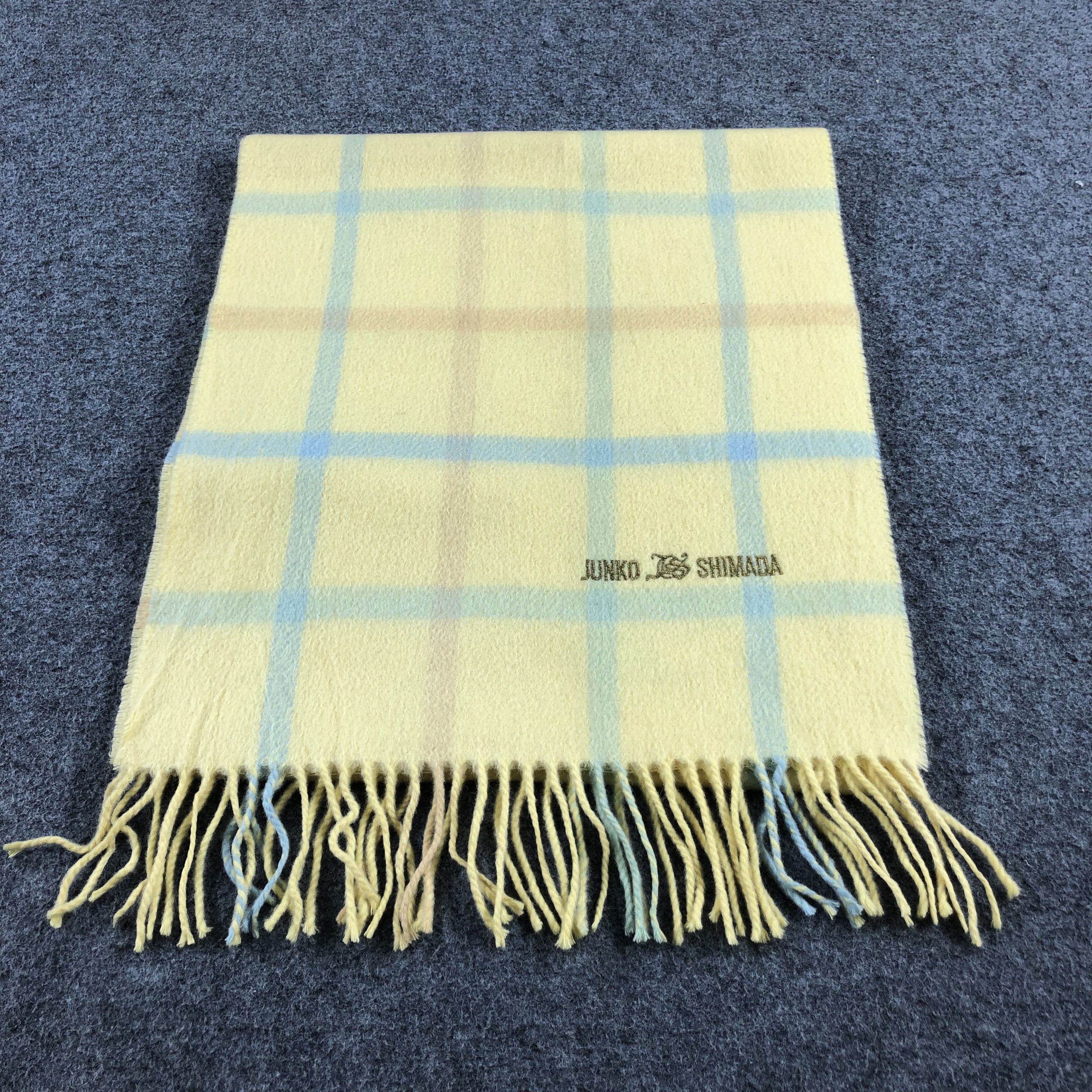 Junko Shimada Junko Shimada Tartan Wool Scarf Muffler V822 Size ONE SIZE - 1 Thumbnail
