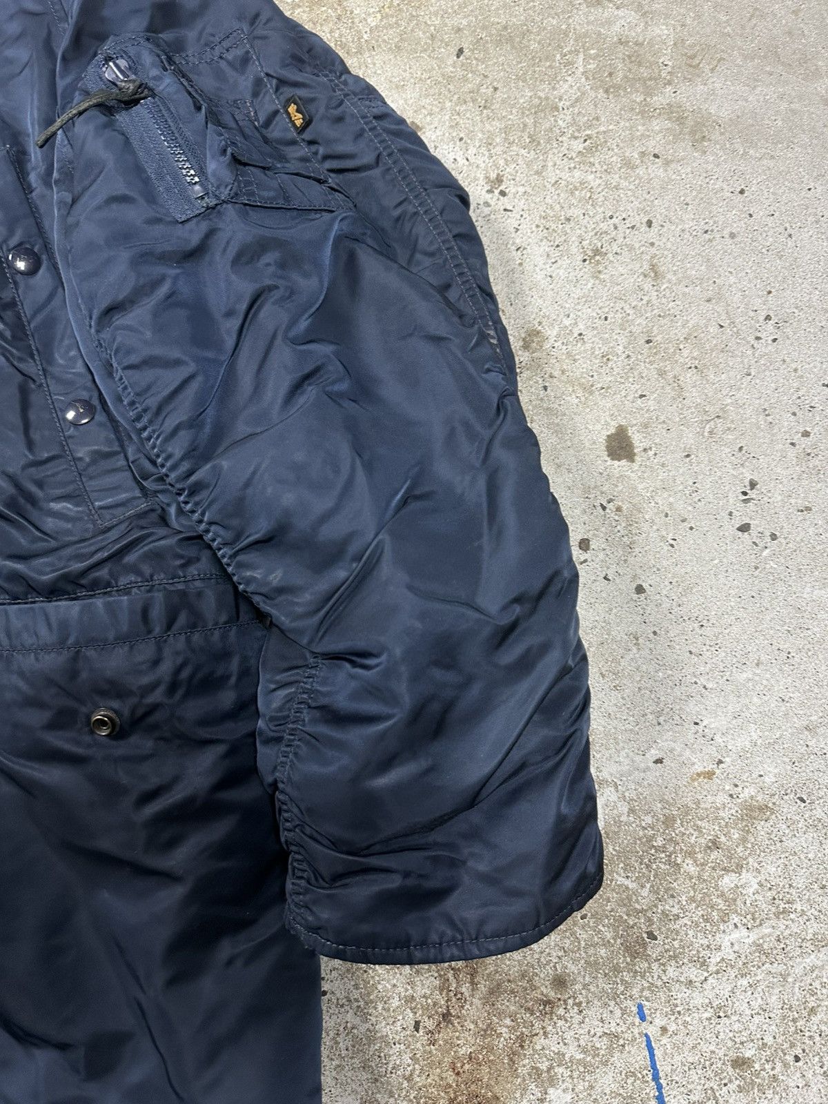 Alpha Industries × Vintage Vintage Y2K Alpha Industries Parka N-3B N Navy Jacket Size US M / EU 48-50 / 2 - 4 Thumbnail
