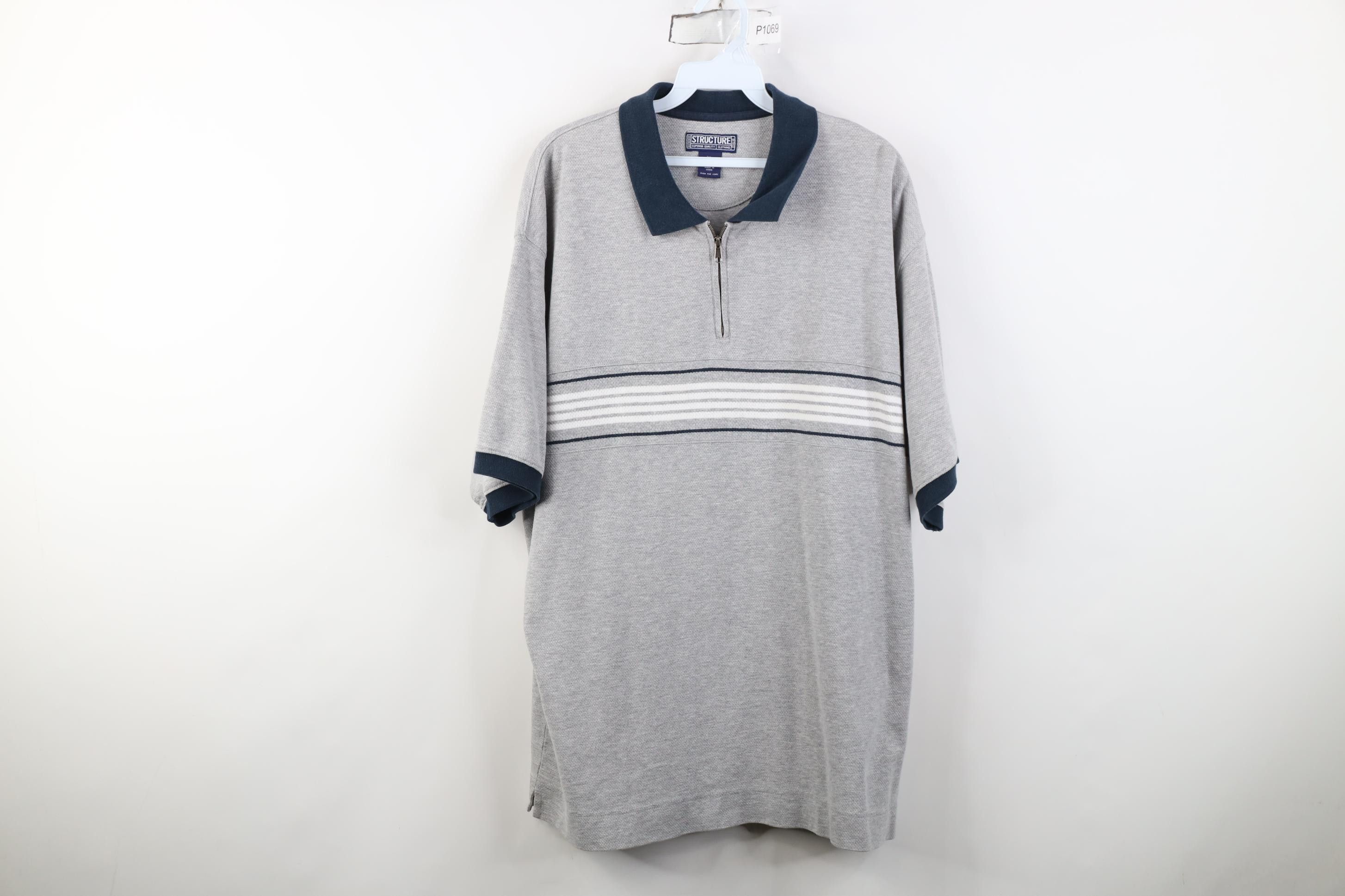 Vintage Vintage 90s Streetwear Knit 1/4 Zip Collared Polo Shirt Size US XL / EU 56 / 4 - 1 Thumbnail