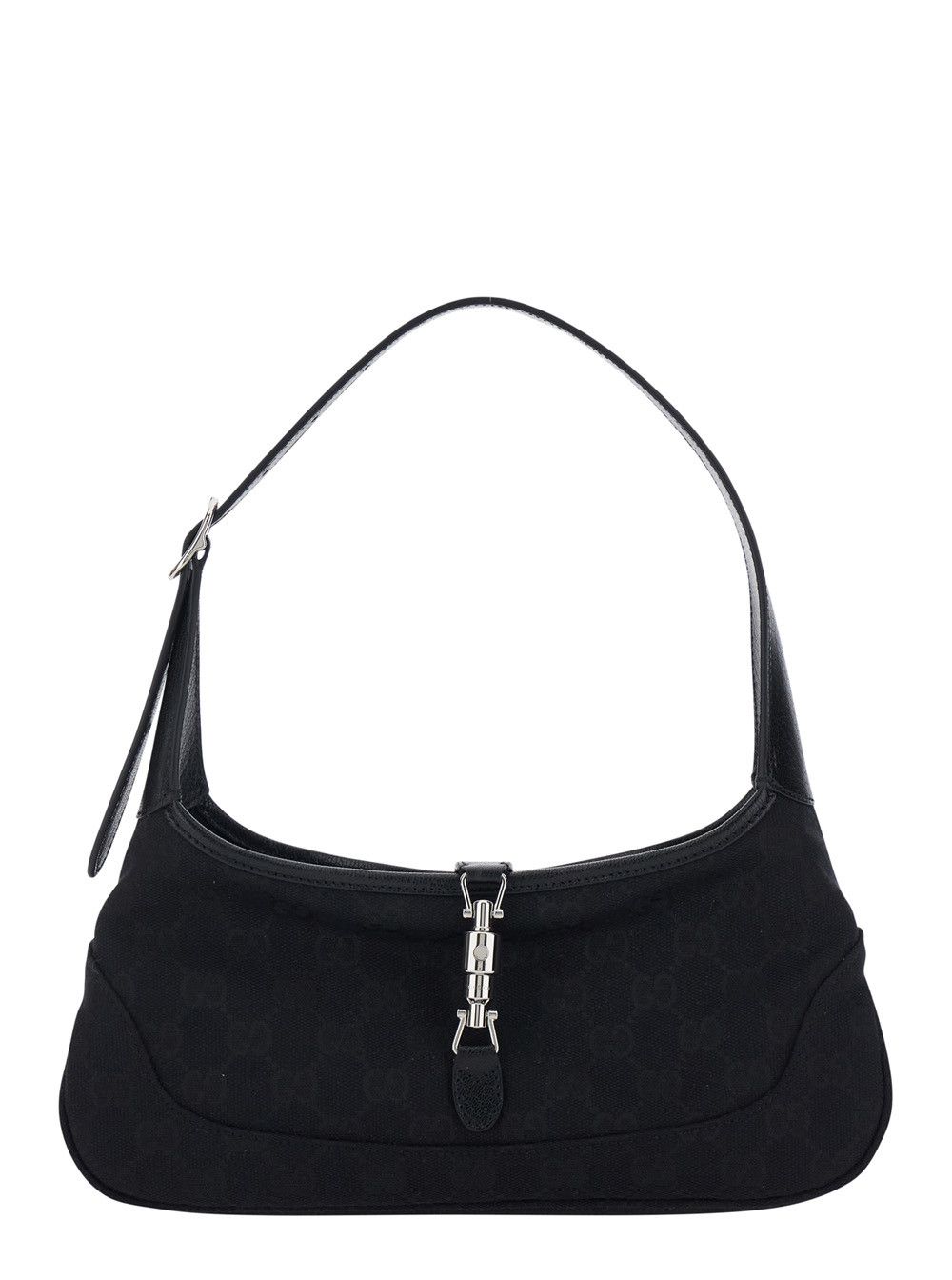 Gucci Shoulder Bag 'Jackie' with Strap and Front Closure in Black GG Fabric for Women Size ONE SIZE - 1 Thumbnail