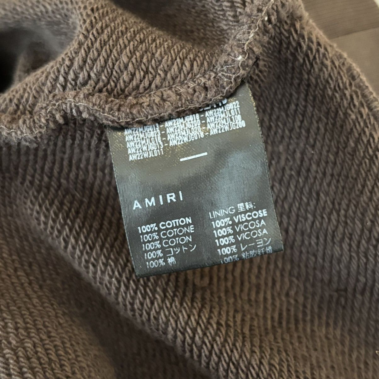 Amiri Amiri Brown Puff Logo Hoodie Size XL Size US XL / EU 56 / 4 - 4 Thumbnail