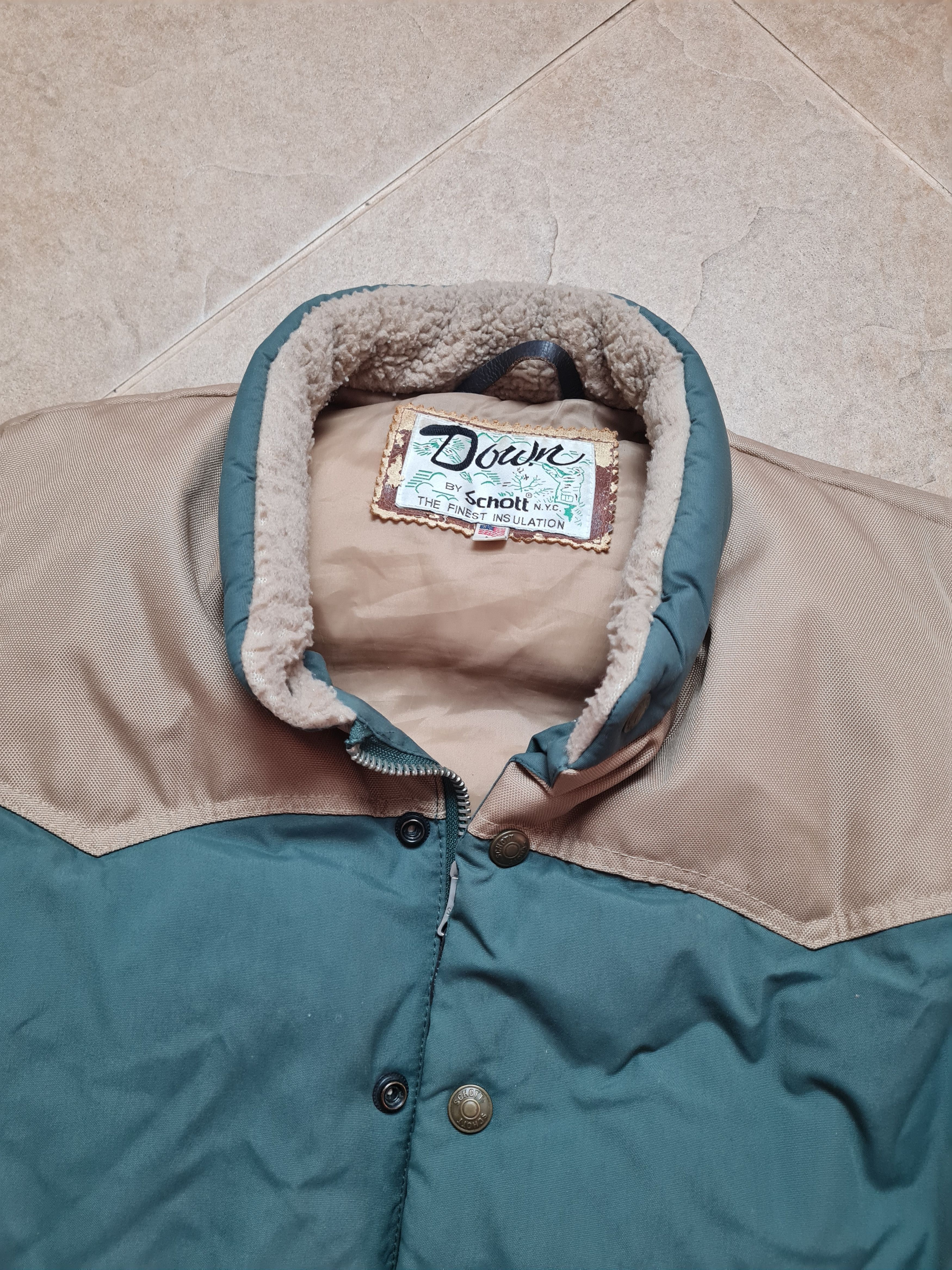 Schott VINTAGE US SCHOTT 126 GOOSE DOWN TAN DOWN VEST JACKET SIZE M Size US M / EU 48-50 / 2 - 2 Thumbnail