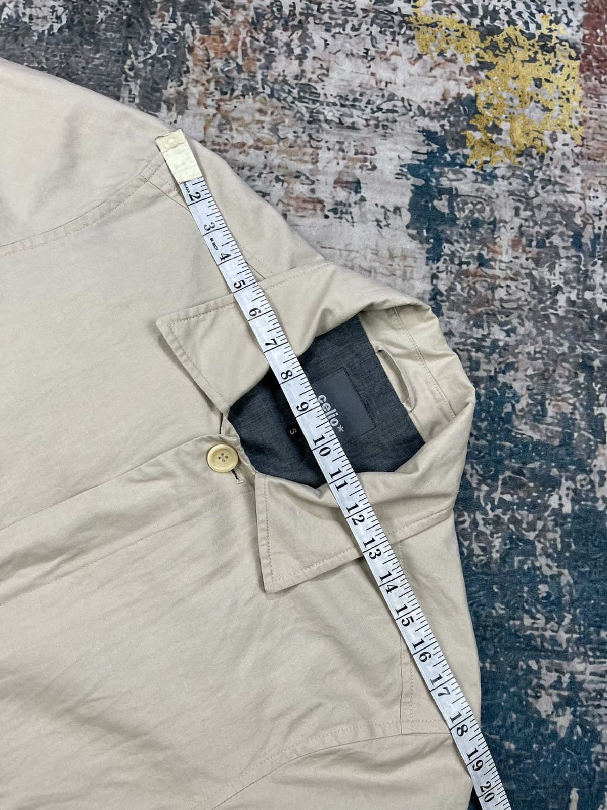 Celio Celio Beige Button Down Regular Fit Quarter Sleeve Jacket Size US S / EU 44-46 / 1 - 9 Thumbnail