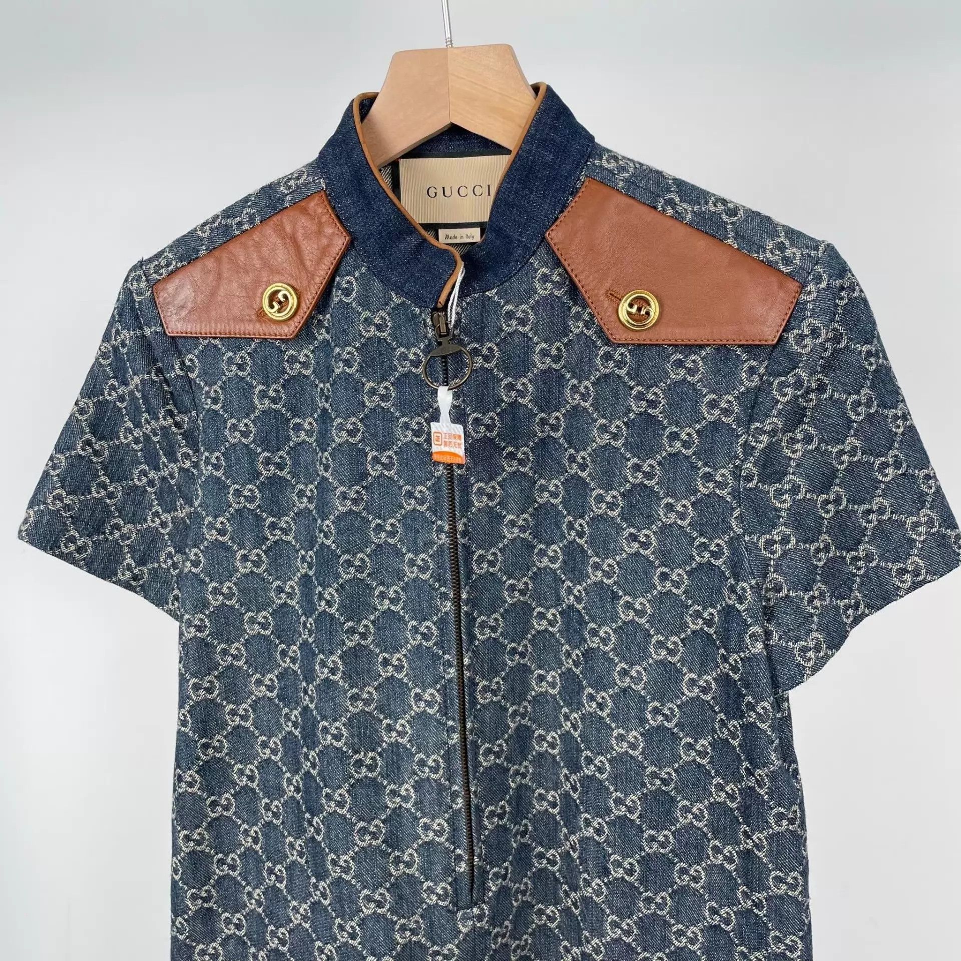 Gucci Gucci Denim Logo Print Blue Short Sleeve 36 Size XS / US 0-2 / IT 36-38 - 8 Thumbnail