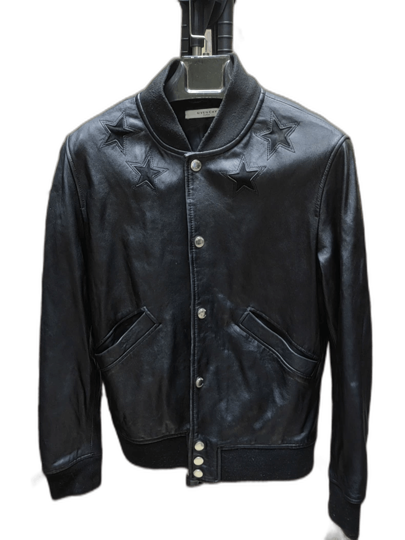 Givenchy Givenchy Black Star Leather Jacket Size US L / EU 52-54 / 3 - 1 Thumbnail