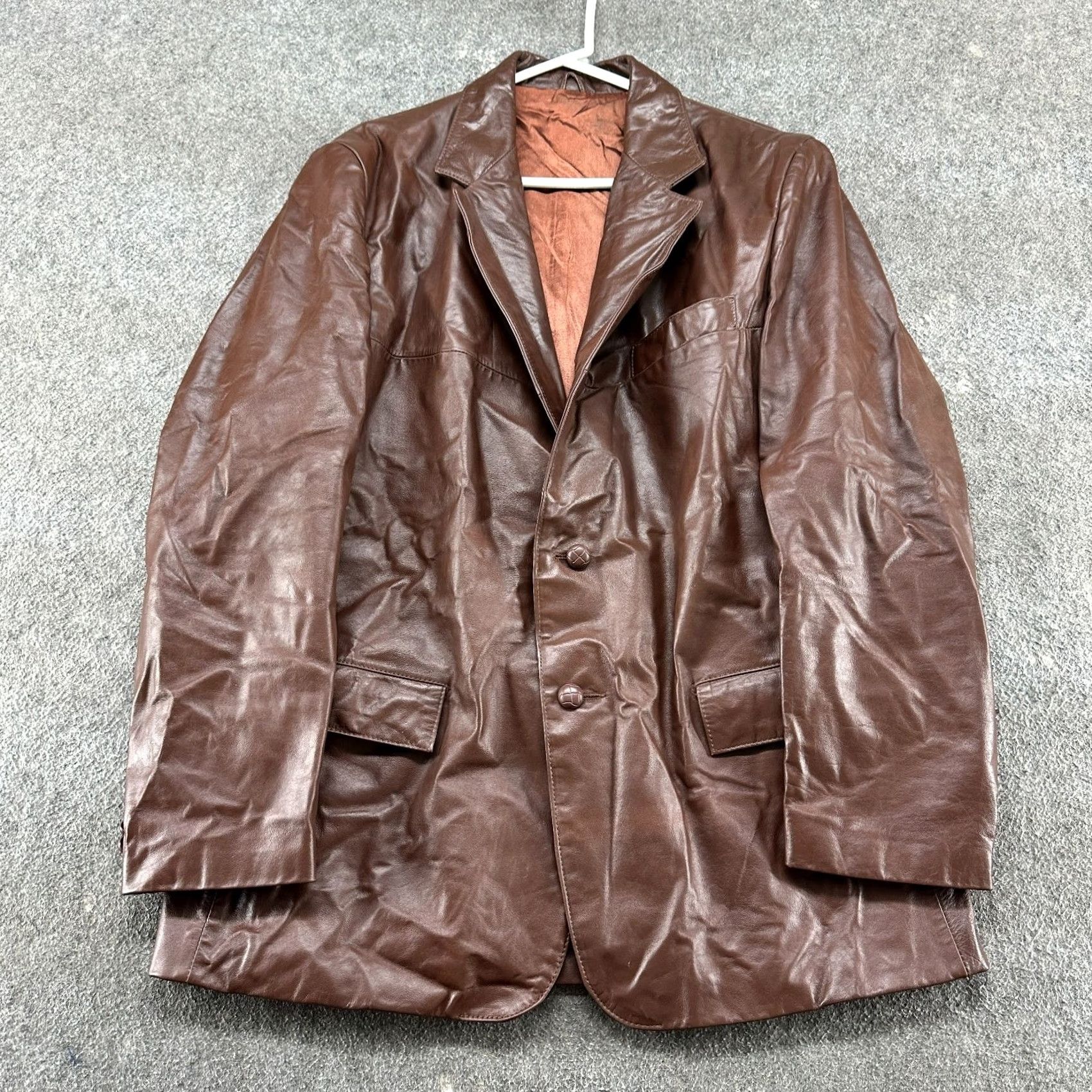 Vintage VINTAGE Clipper Mist Jacket Mens 44 Brown Leather Lined Coat 80s 90s Winter Workwear Casual Mens Size US S / EU 44-46 / 1 - 2 Thumbnail