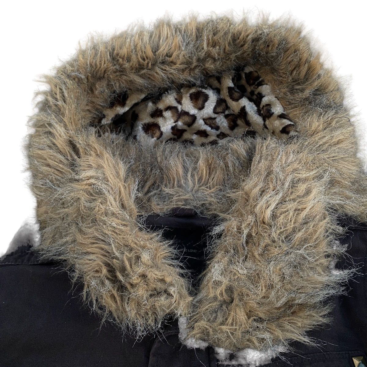 If Six Was Nine 2000's World Wide Love Crazy Fur Parka Jacket Size US M / EU 48-50 / 2 - 11 Thumbnail