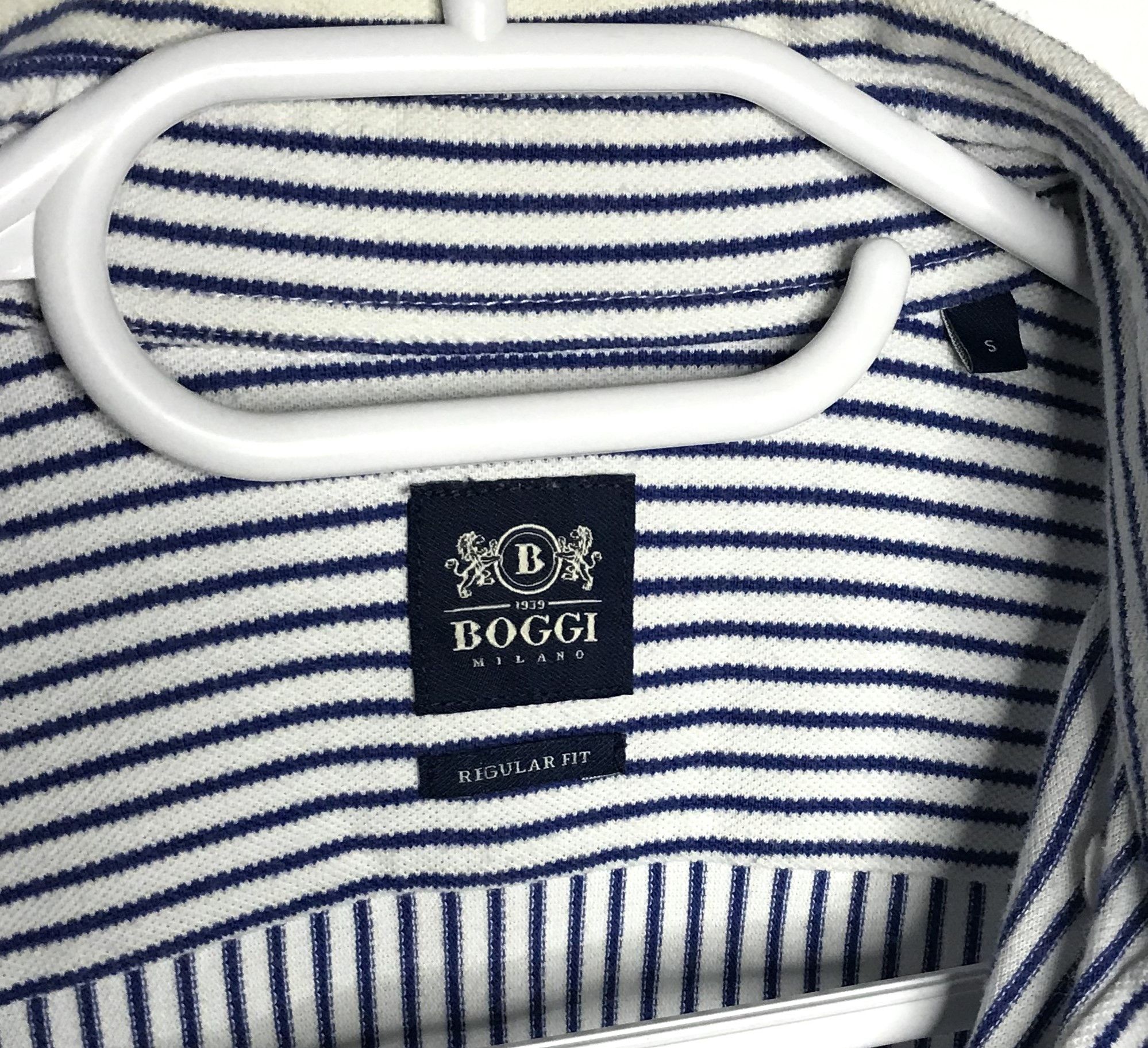 Boggi Boggi Milano Mens Stripe Long Sleeve Shirt Regular Fit Size US S / EU 44-46 / 1 - 7 Thumbnail