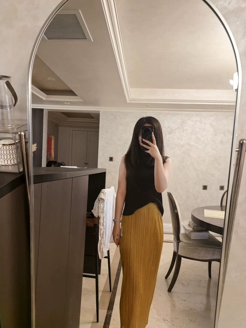 Issey Miyake Issey Miyake size:3 Ginger yellow pleated skirt Size XS / US 0-2 / IT 36-38 - 6 Thumbnail